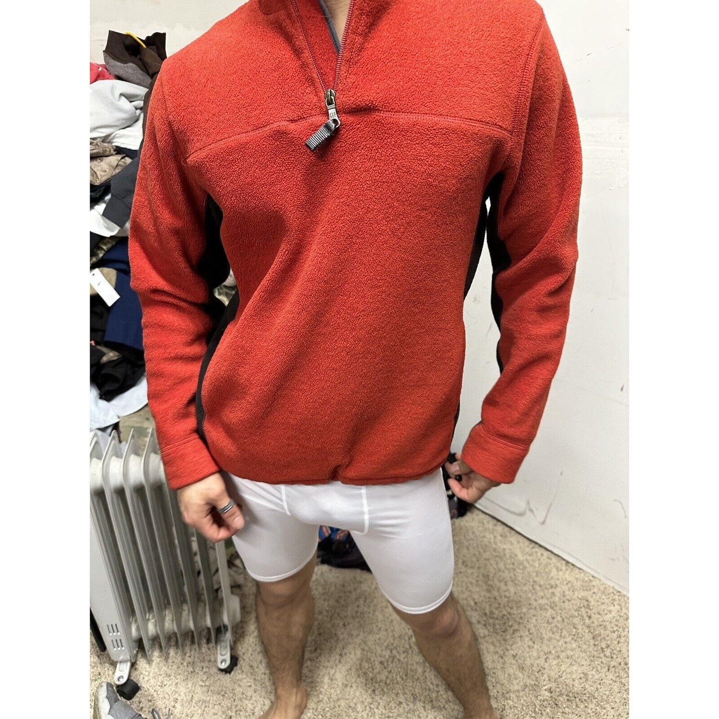Men’s Red Small 1/4 Zip Gap Pullover Jacket