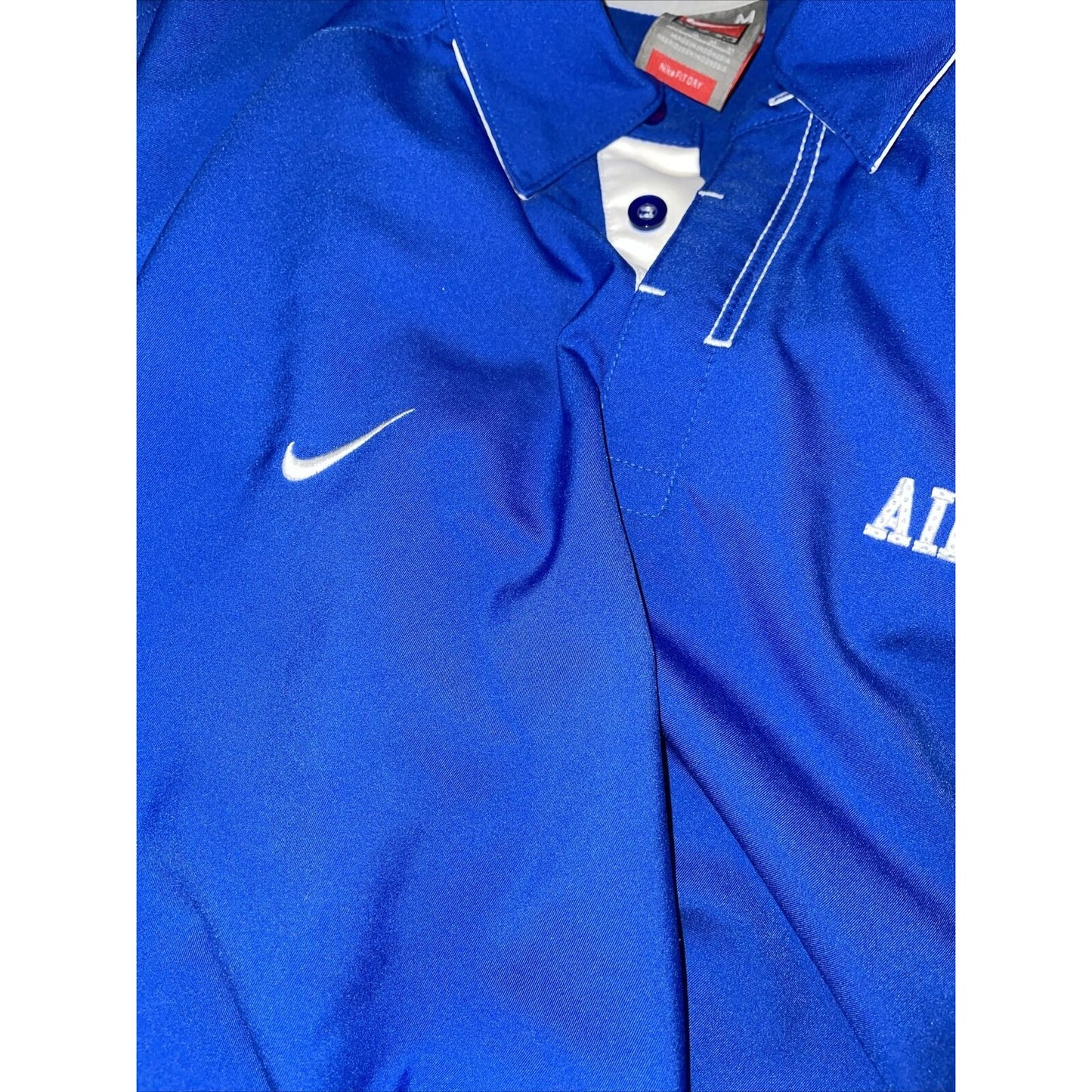 Nike Team Fit-Dry Mens Air Force Falcons Blue White Coaches Polo Shirt Med EUC
