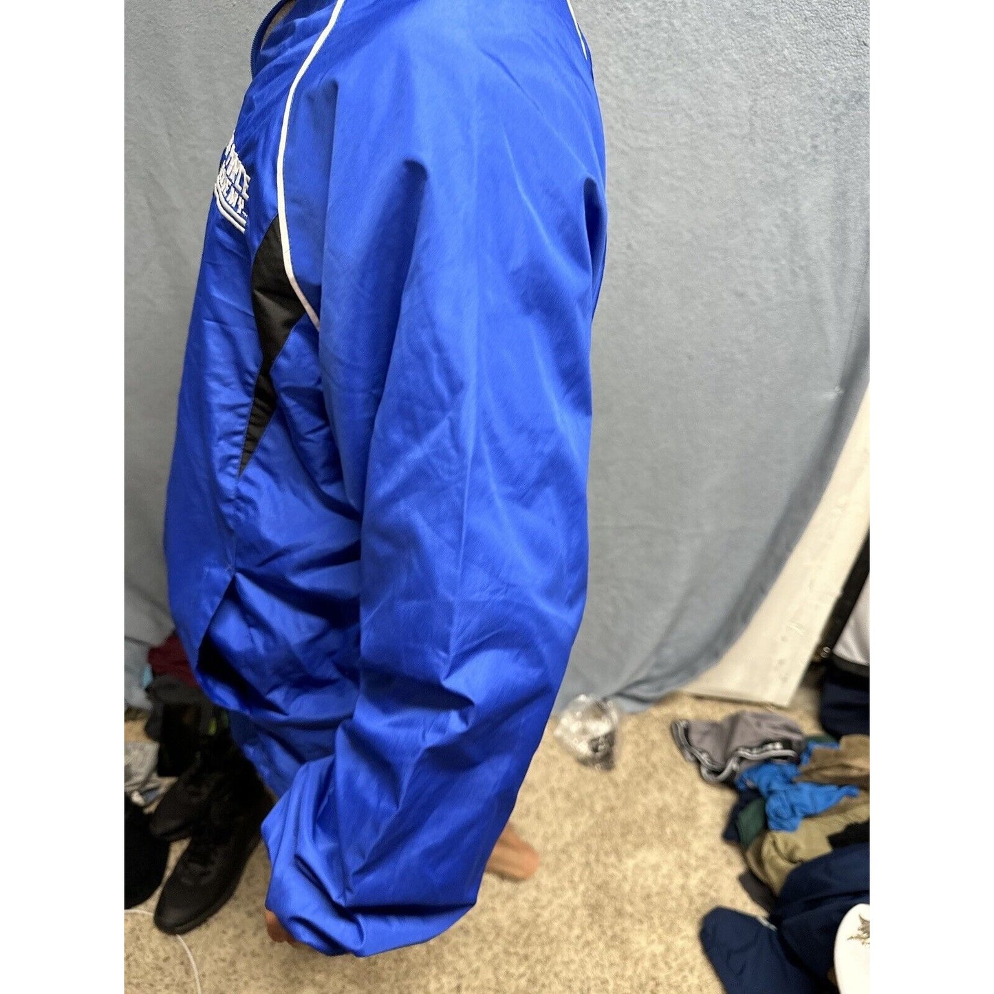 Men’s Blue Holloway Large Air Force Academy Windbreaker Jacket 1/4 Zip Pullover