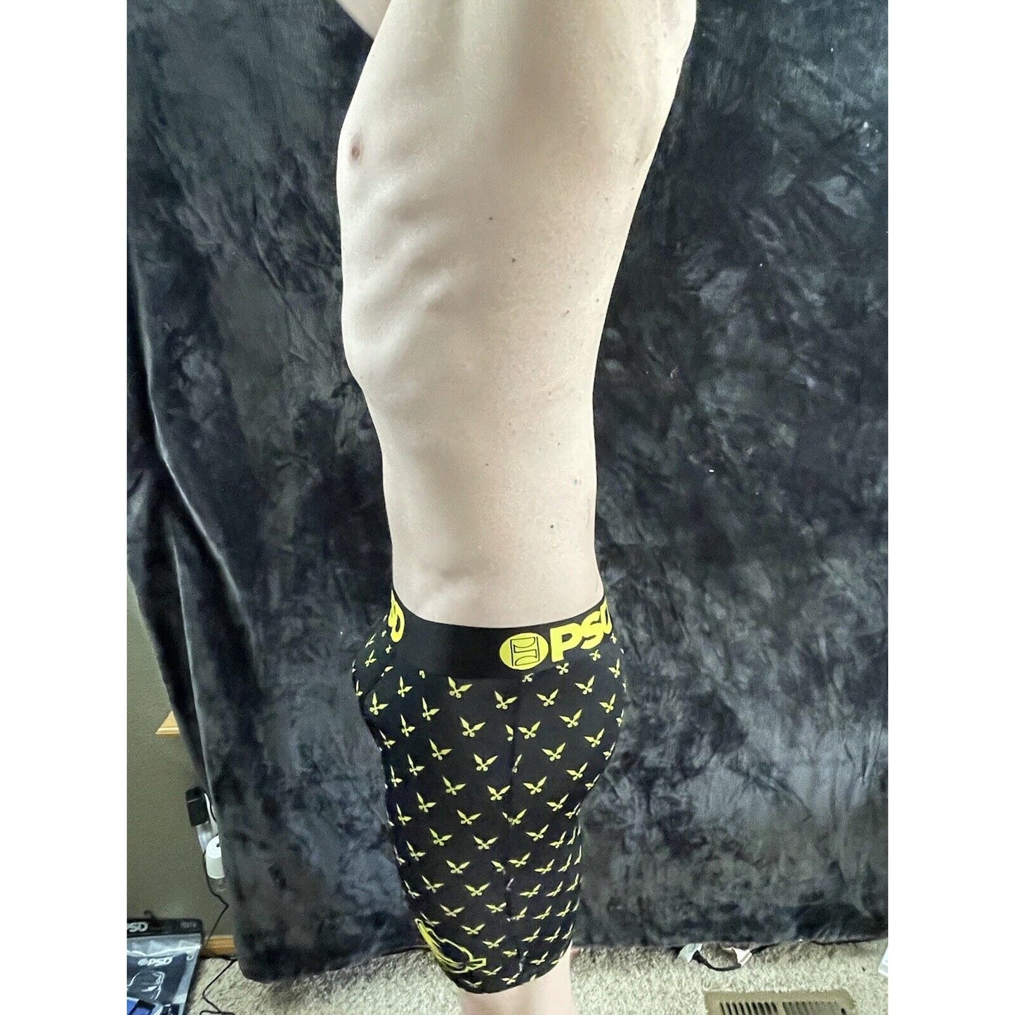 Men’s PSD Black and Yellow Ninja Boxer Briefs Extra Large XL