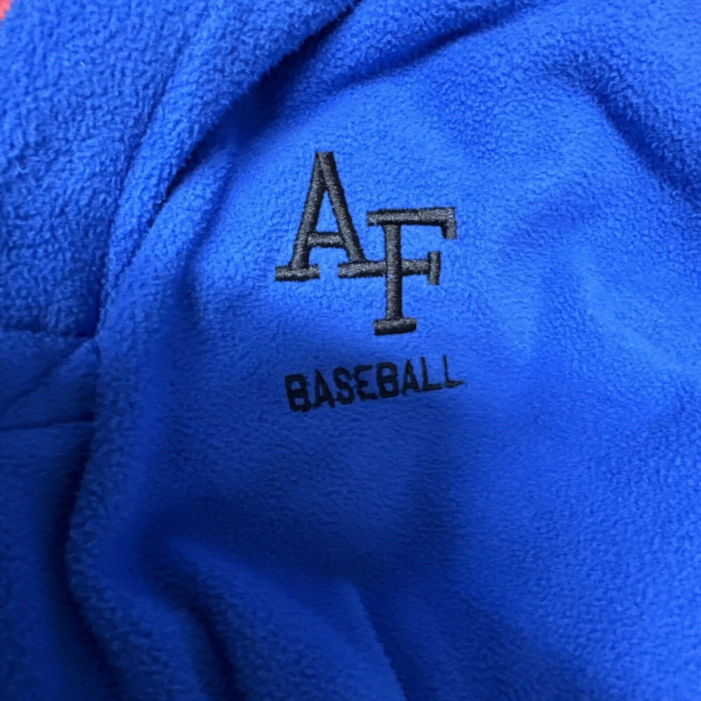 Men’s Air Force Baseball Blue Long Sleeve Large Nike Fleece Jacket