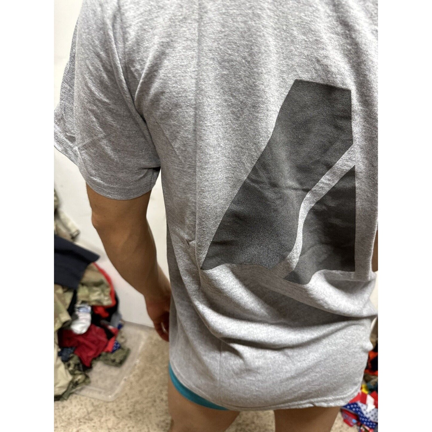 Men’s Soffe Small Dri Release Gray Army Pt Uniform Short Short Sleeve