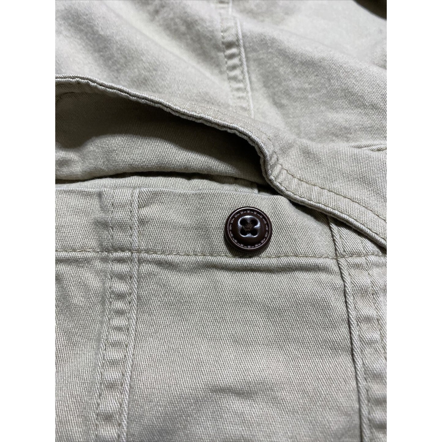 Croft & Barrow Men’s Small Beige Light Brown Rugged Button-down Jacket