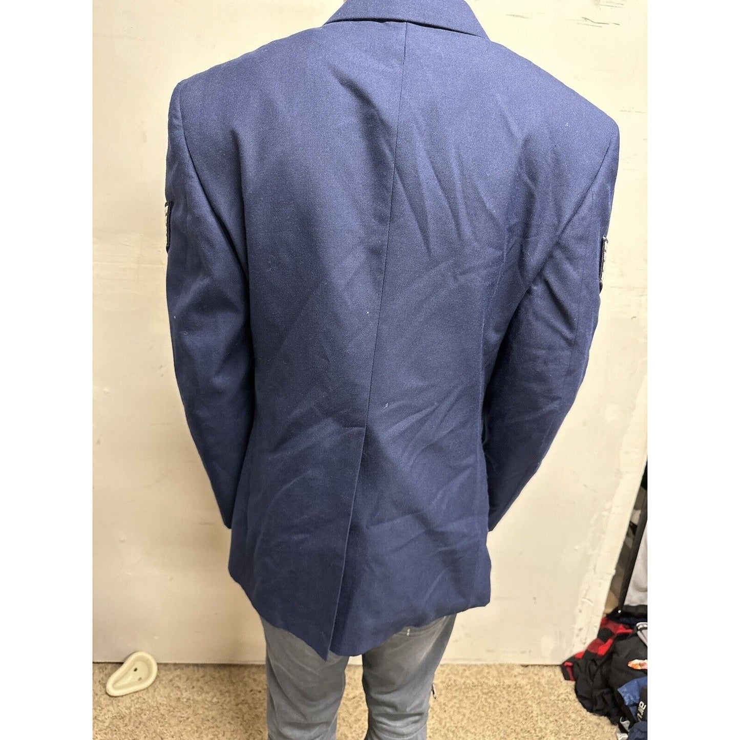 Men’s 40R Coat Uniform Air Force Blue Jacket Staff Sergeant Rank US Insignia