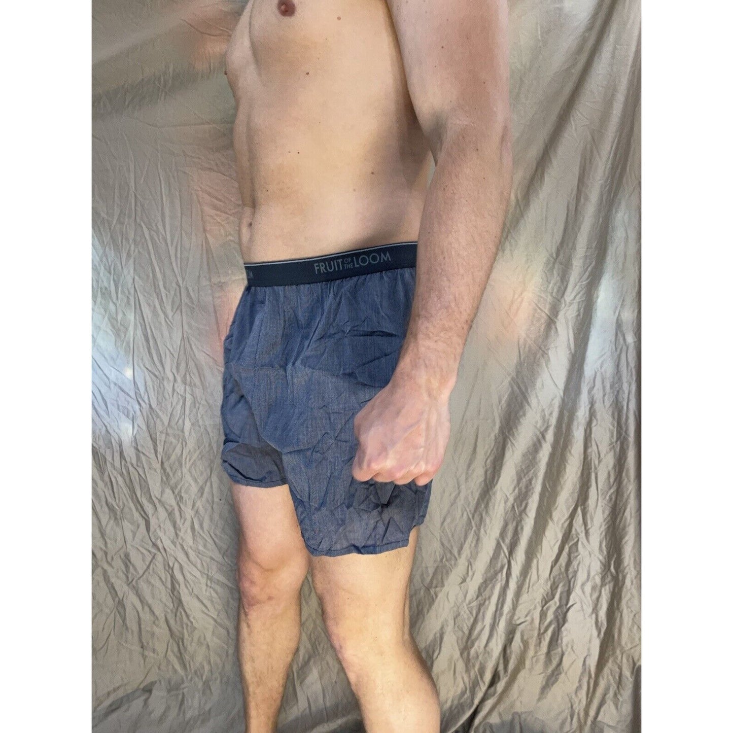 men's fruit of the loom Steel blue boxer shorts large