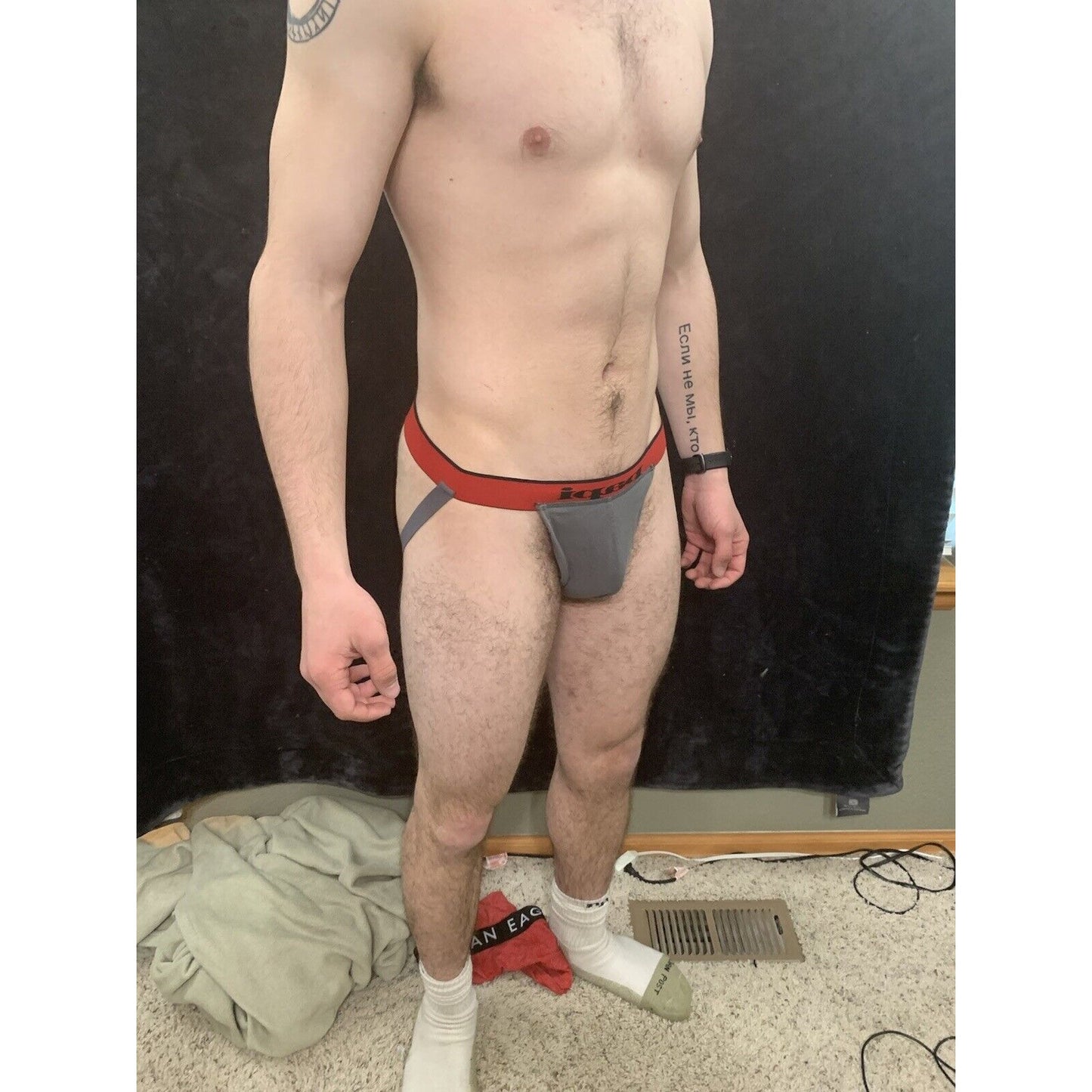 Men's Gray Pouch Papi Jockstrap Jock New And unworn XL