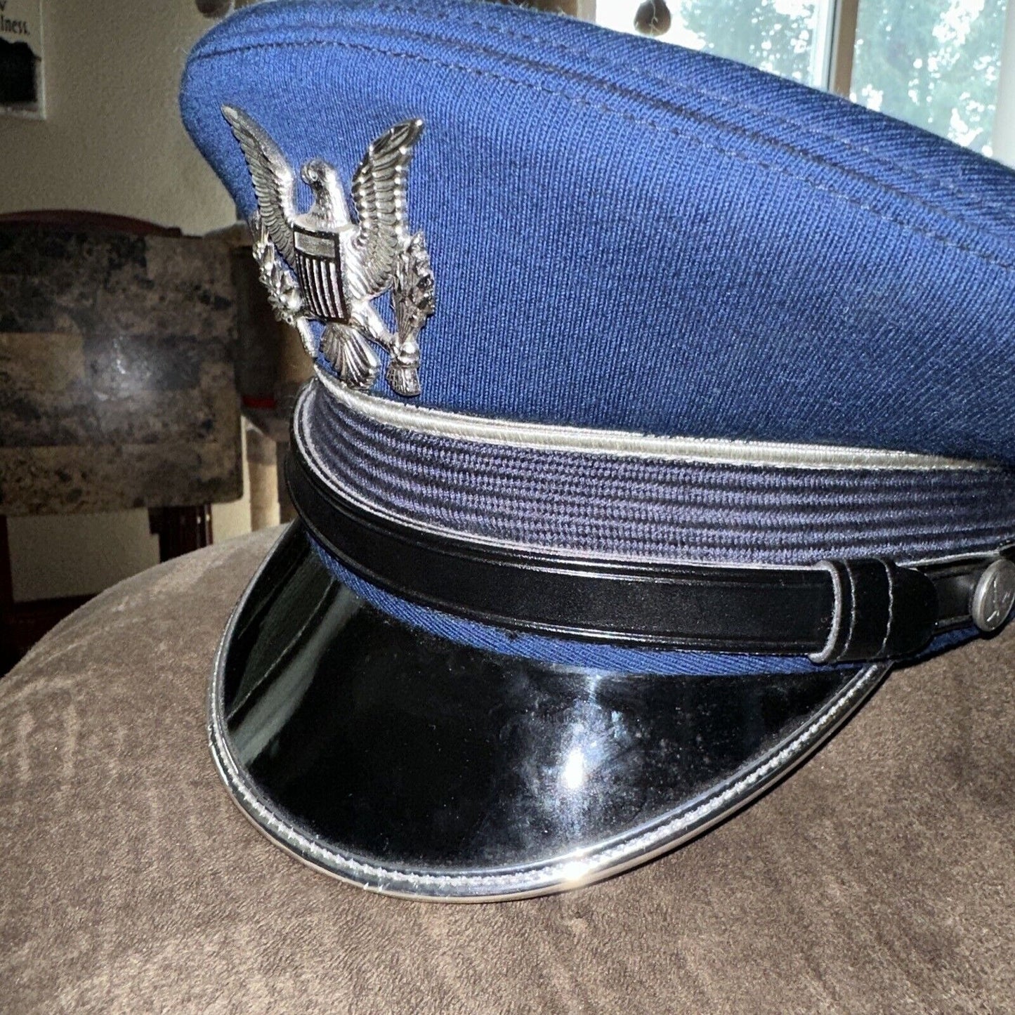 Air Force Bernard Cap Company Size 7 1/8 Wheel Cap Dress Cover Blue