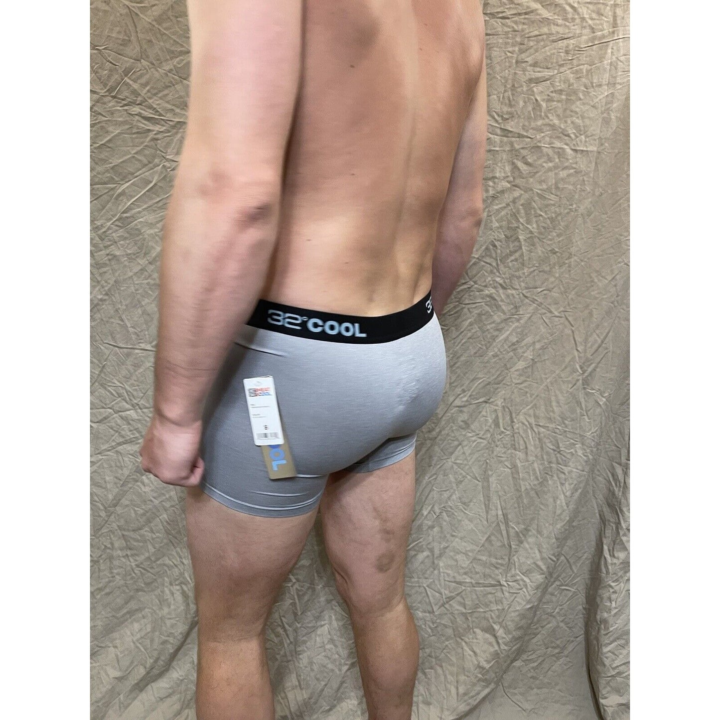men's icy grey 32 degrees cool compression boxer brief Large