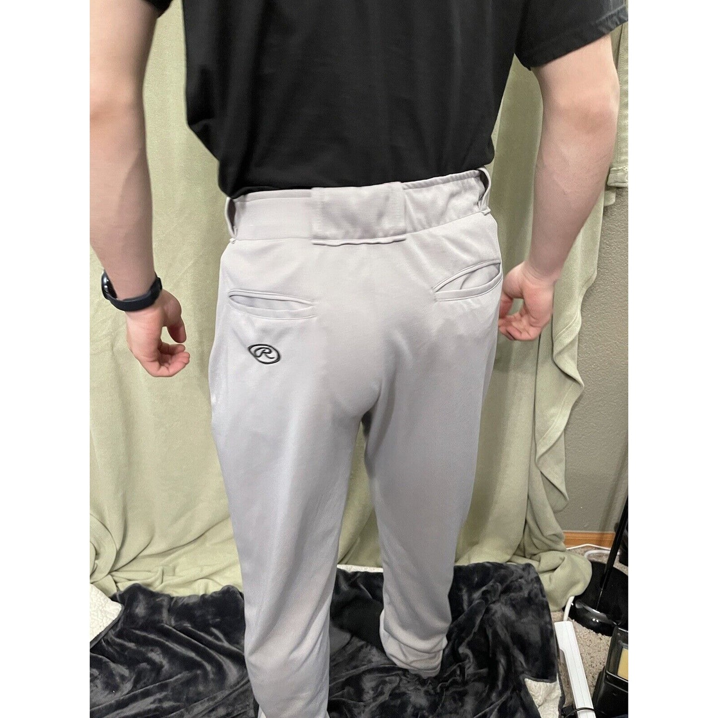 Rawlings Men's Semi-Relaxed Baseball Pants SZ Medium Grey