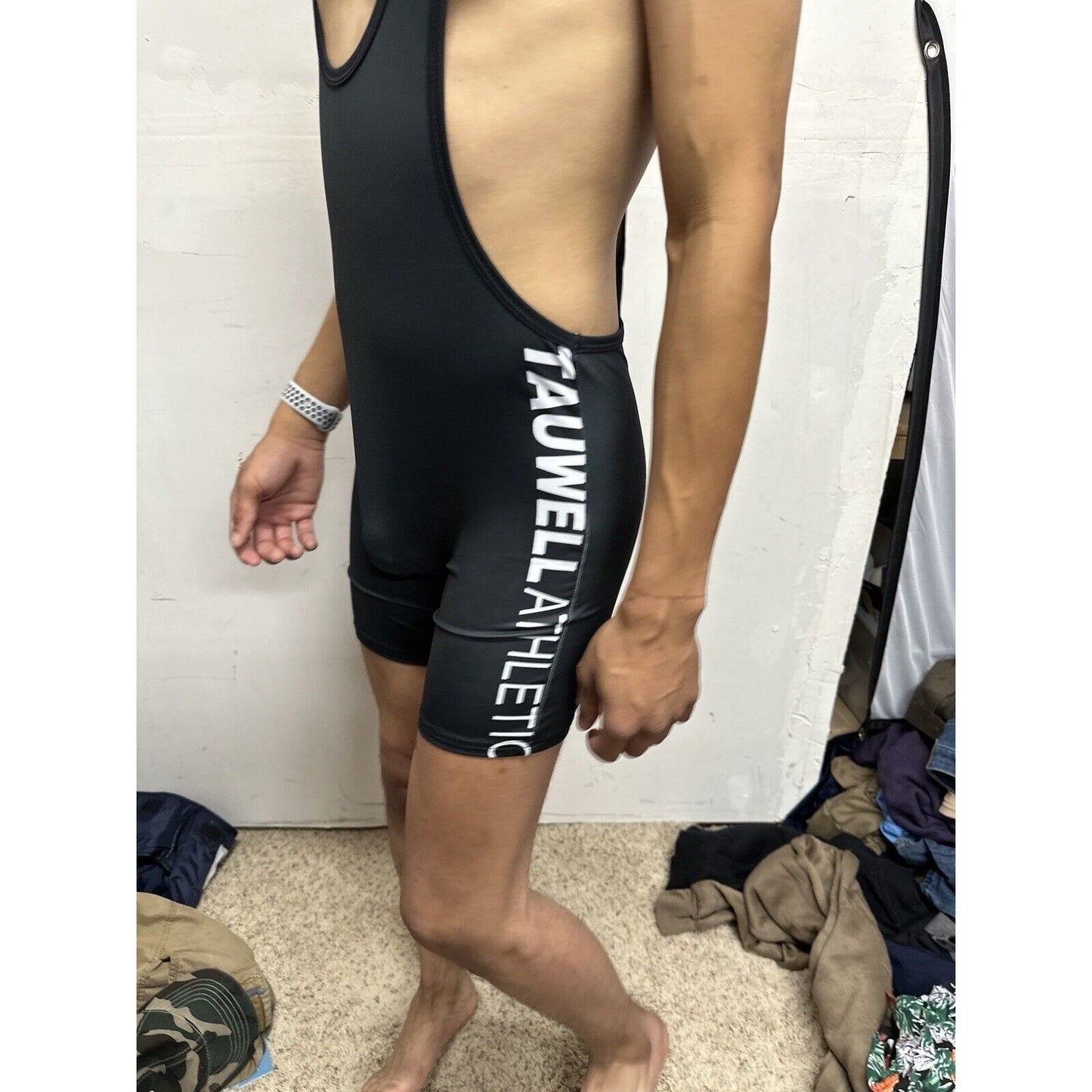 Men’s Tauwell Size Medium Wrestling Singlet Black