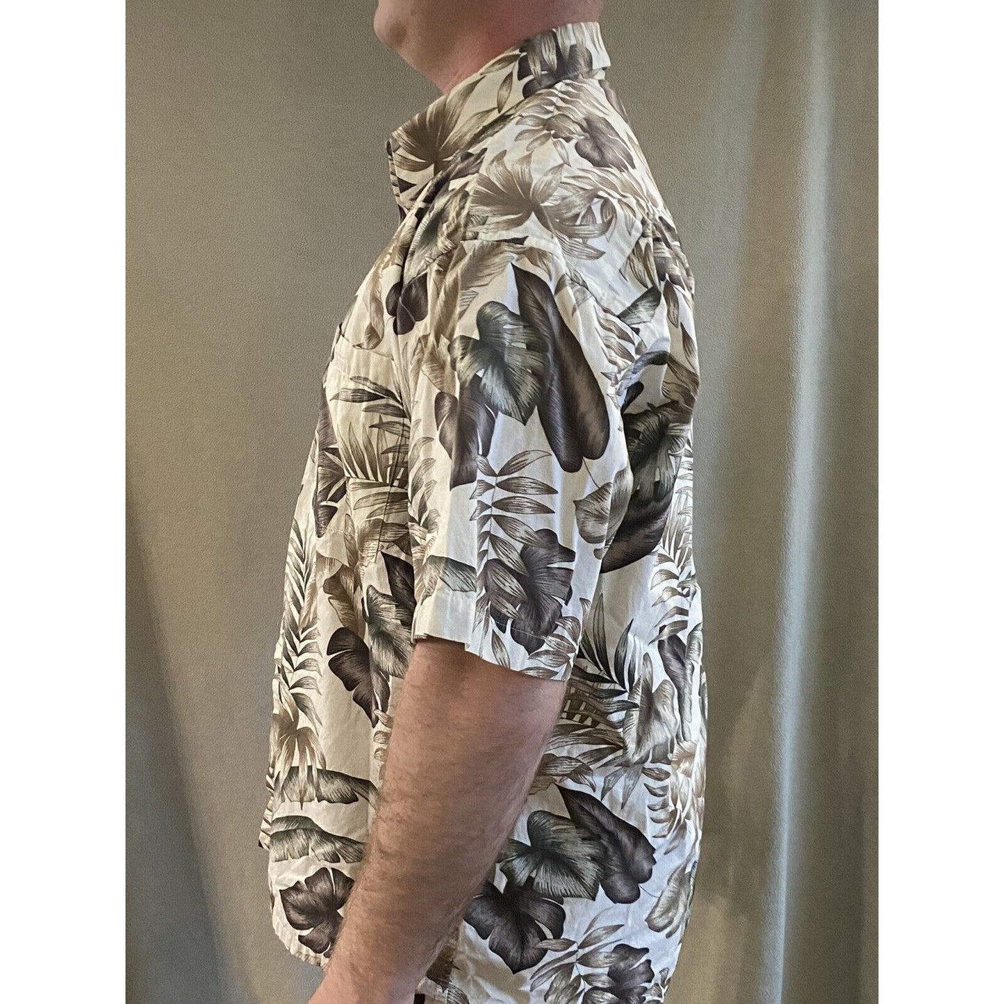 Hollis River Mens XL Hawaiian Summer Tropical Cotton Button-down Short Sleeves
