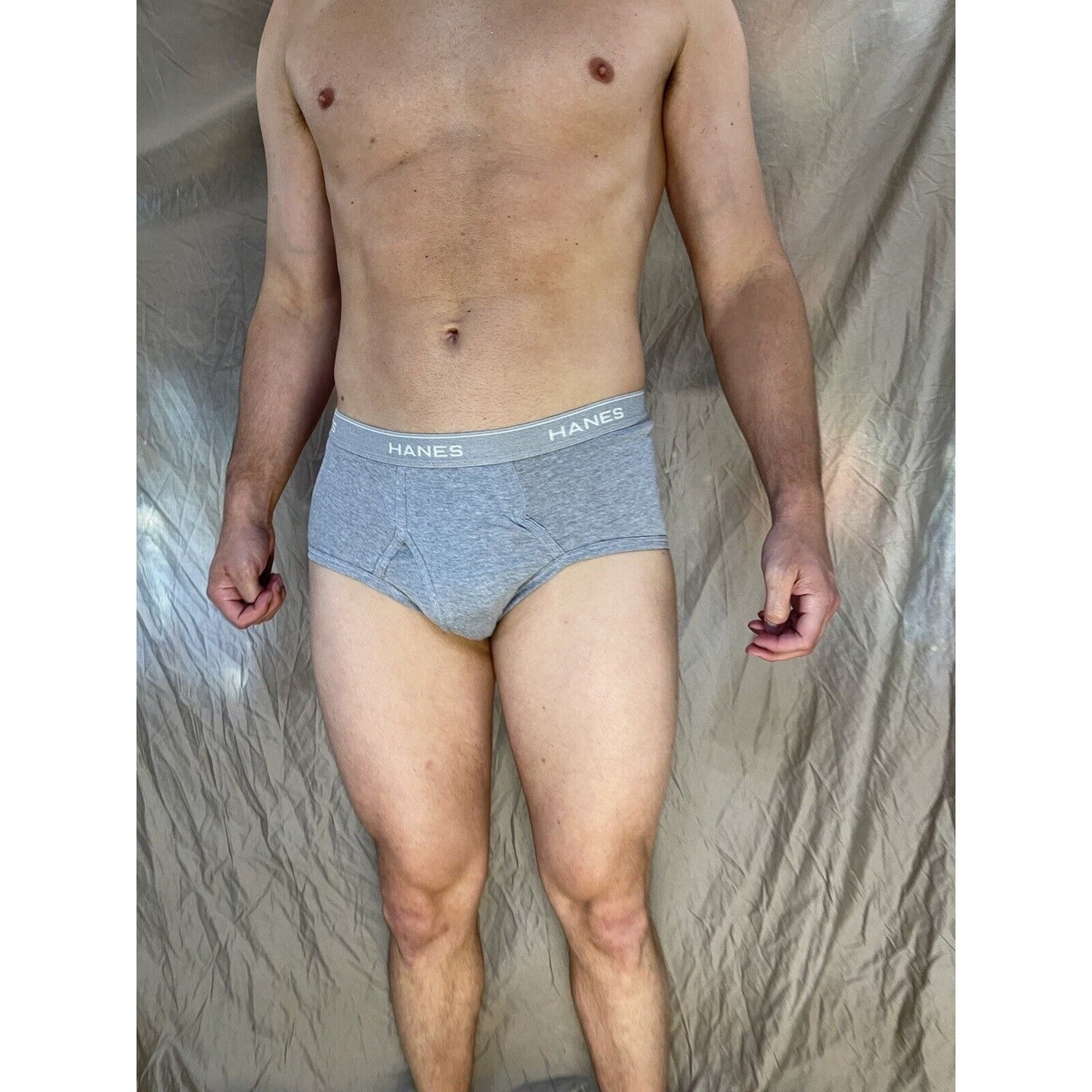 men's hanes Gray briefs large comfort cool