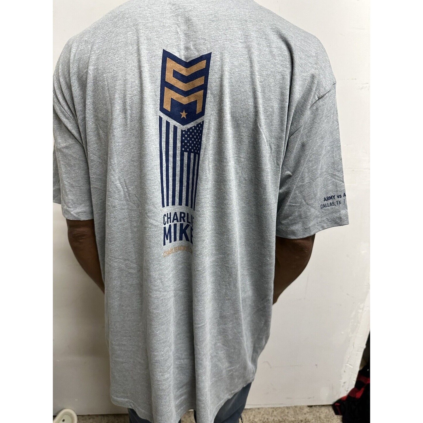 Men’s Gray Next Level XXL Charlie Mike Air Force Tshirt