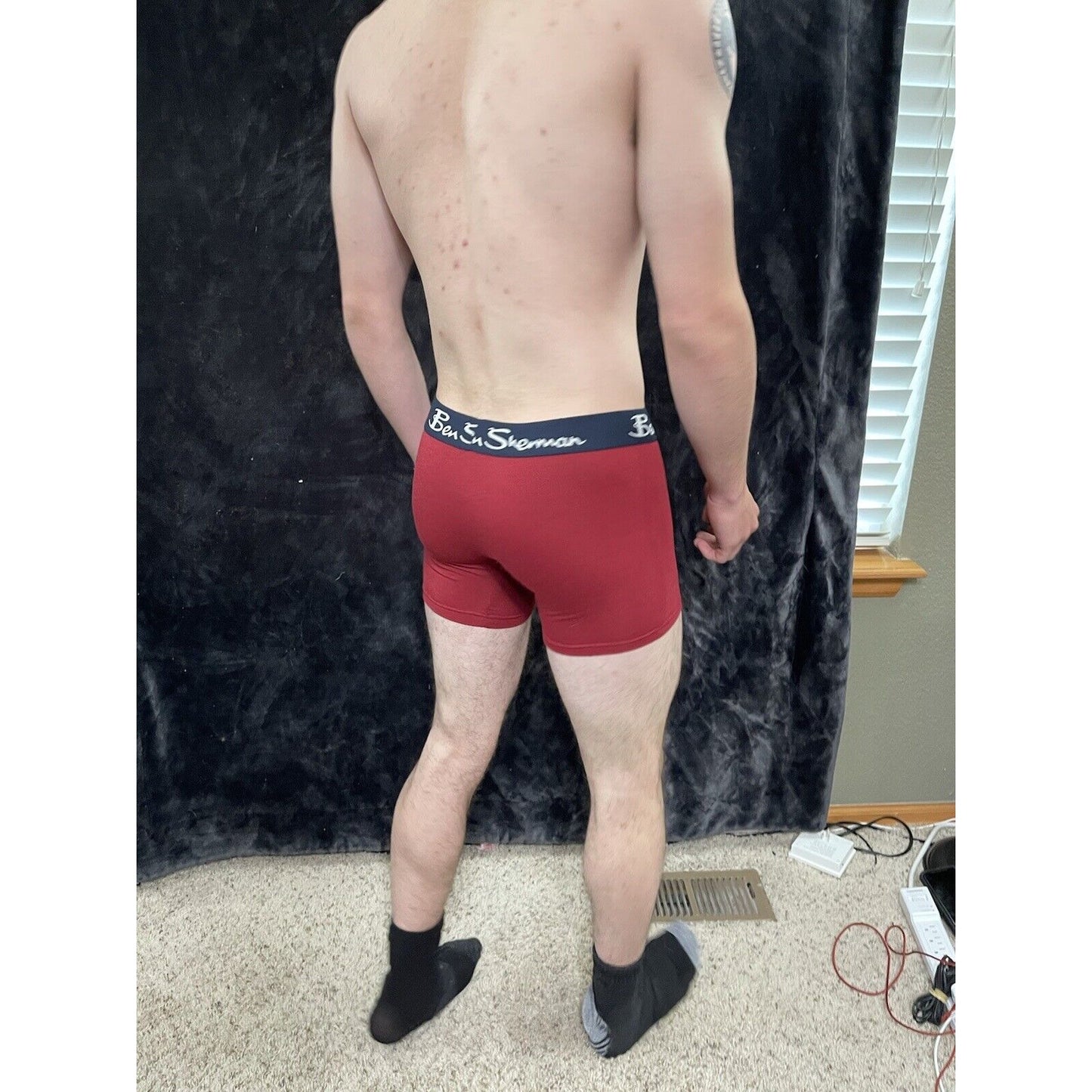 Men’s Ben Sherman Dark Red Boxer Briefs Large