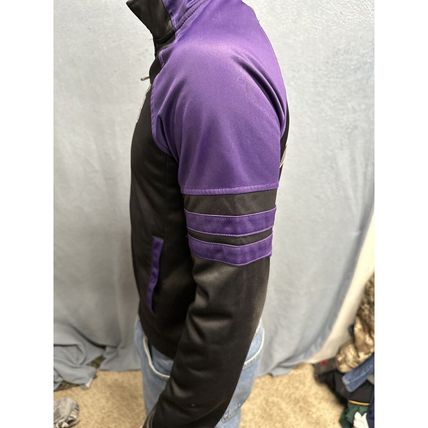 Men’s Carl Banks MLB Genuine Merchandise Purple Black Colorado Rockies M Jacket