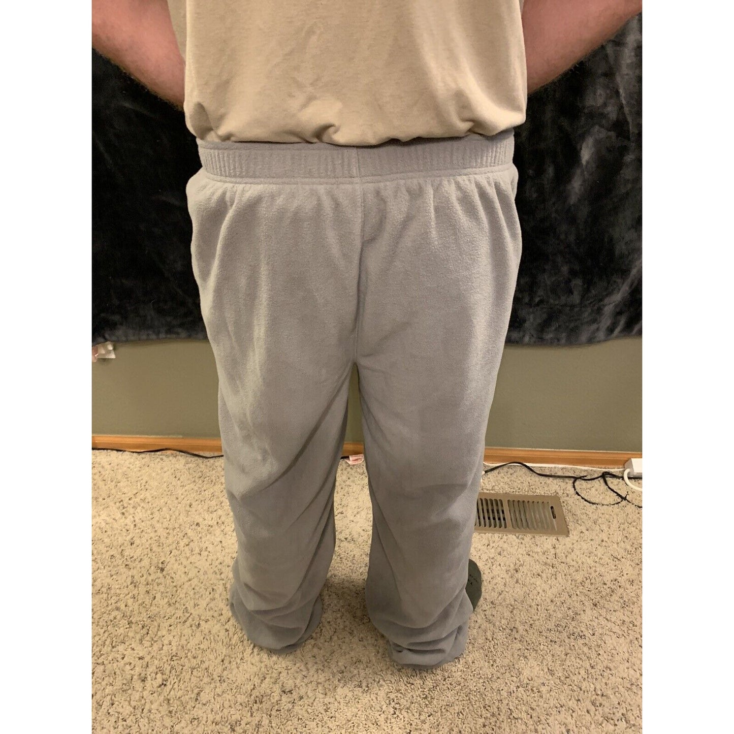 Croft & Barrow Gray Fleece Sleep Lounge Pajama PJ Pants Men’s Size XL