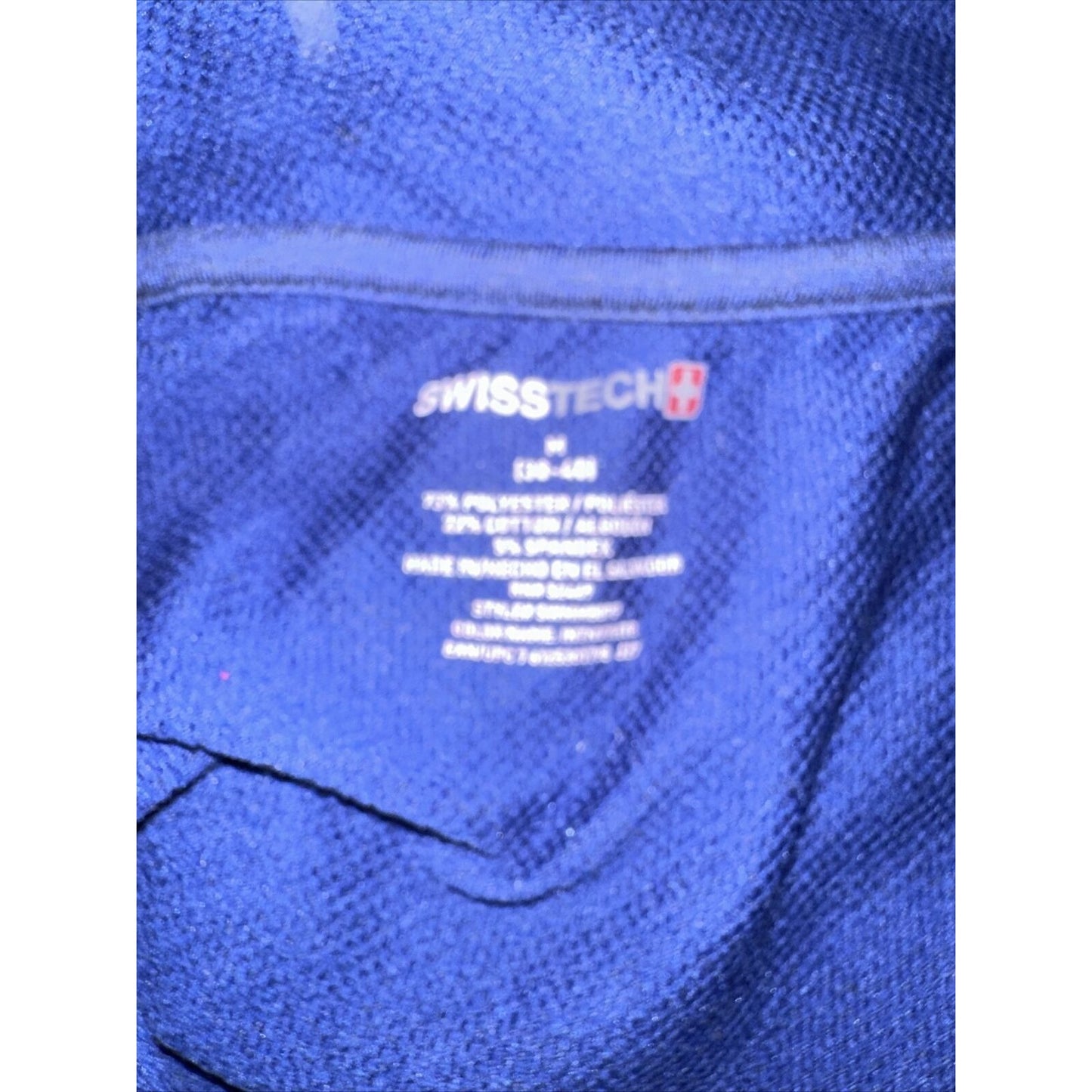 Men’s Swiss Tech Blue Medium 1/4 Zip Pullover Jacket