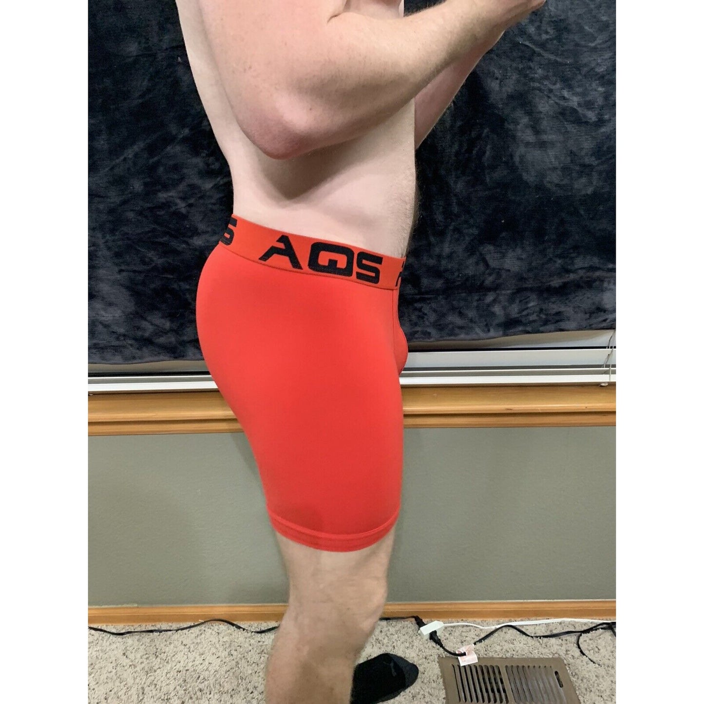 AQS Men’s XL Red Boxer Briefs Poly Lycra