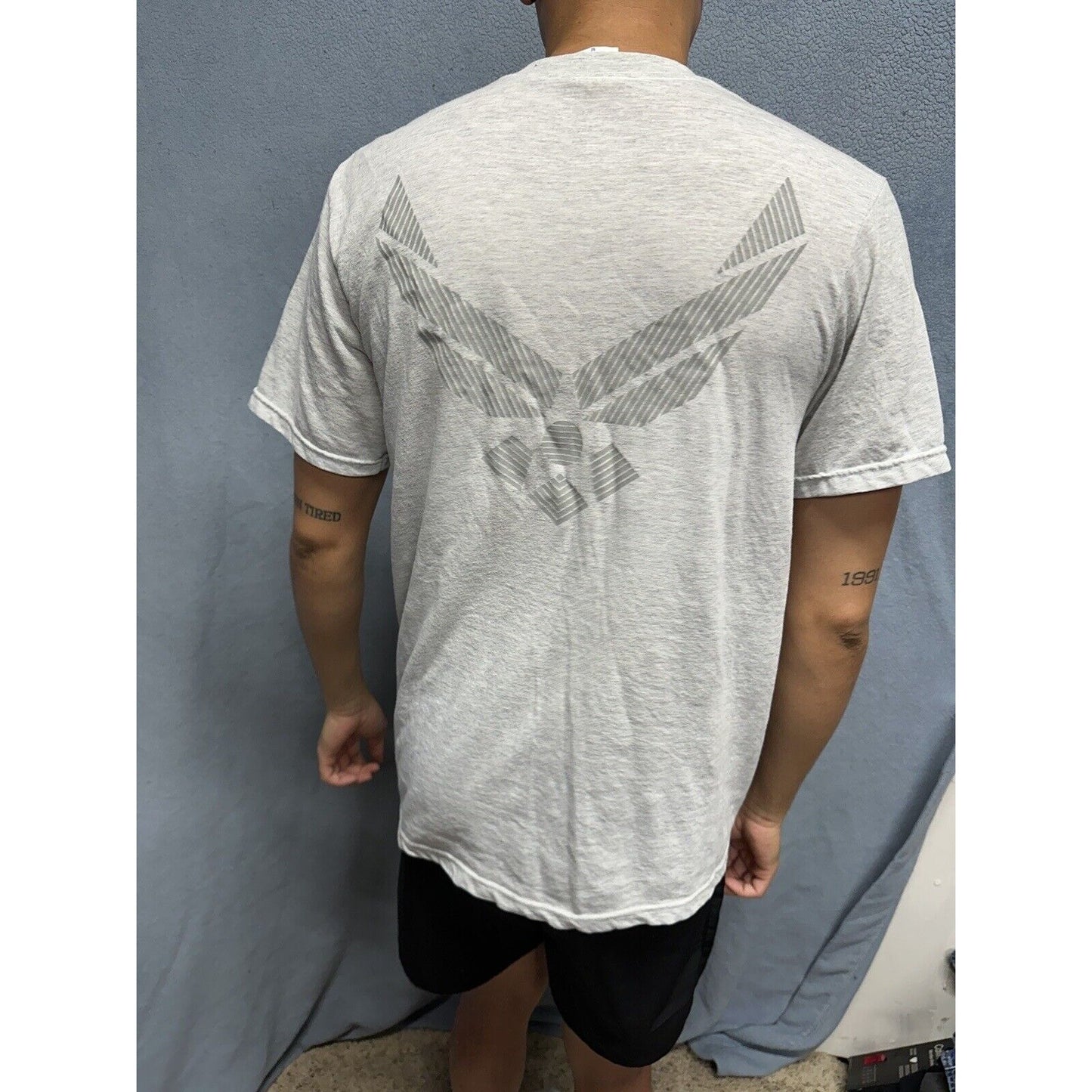 Men’s Soffe Dri Release Medium USAF Pt Uniform Shirt Top Short Sleeve