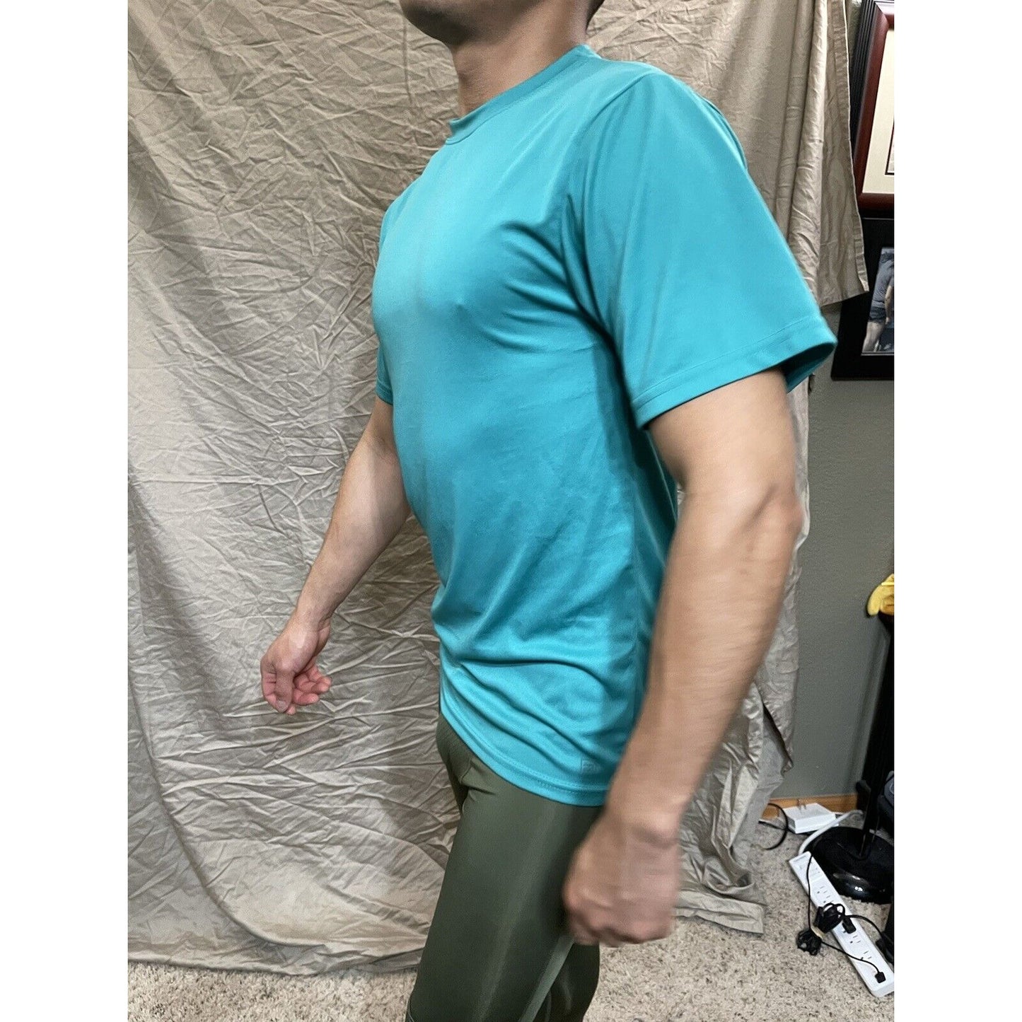 Men's Augusta Sportswear Moisture Management Athletic shirt teal adult small