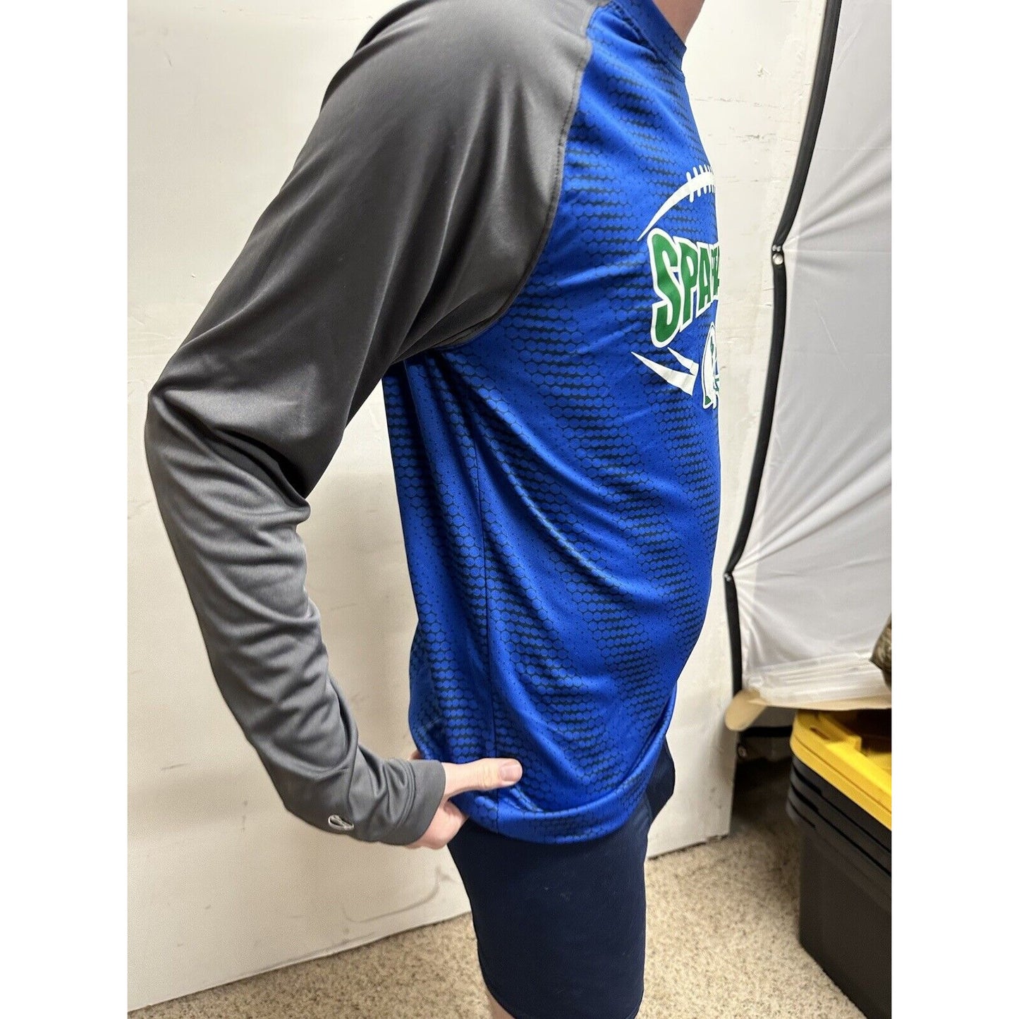 men’s doherty spartans football long sleeve pullover shirt adult large colroado