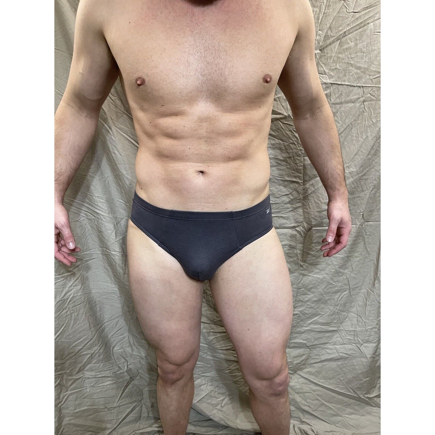 men's reebok small dark gray briefs athletic cut New And Unworn