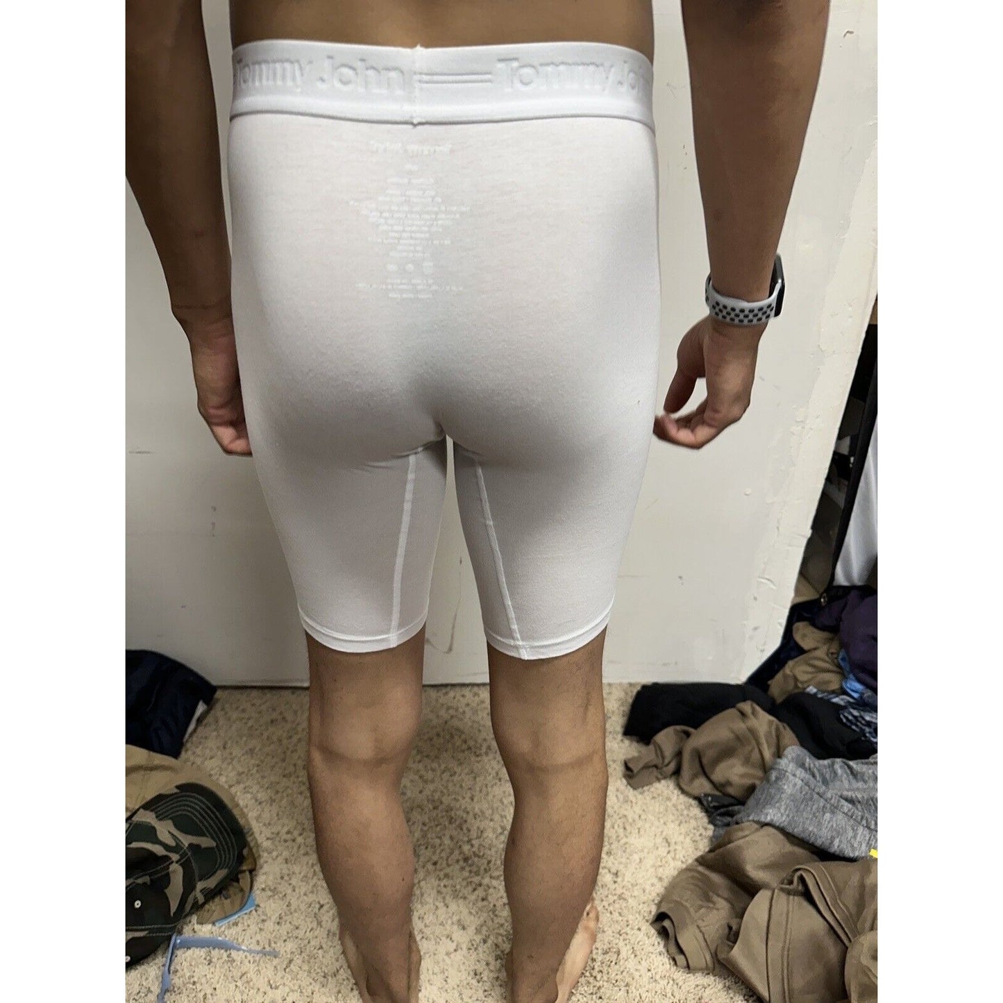 Men’s TJ Small Cotton Basics 5% Cotton White Boxer Briefs