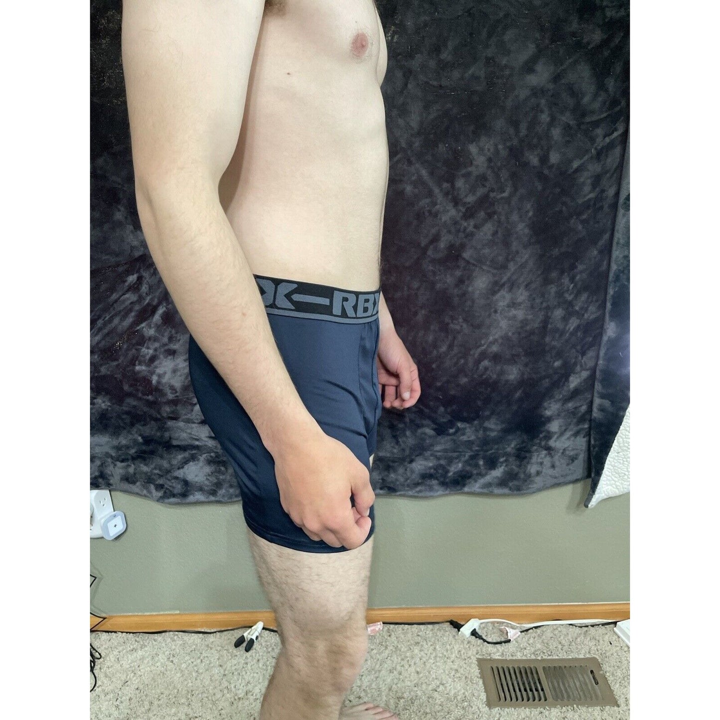 Men’s Large RBX Active Dark Blue Compression Shorts New