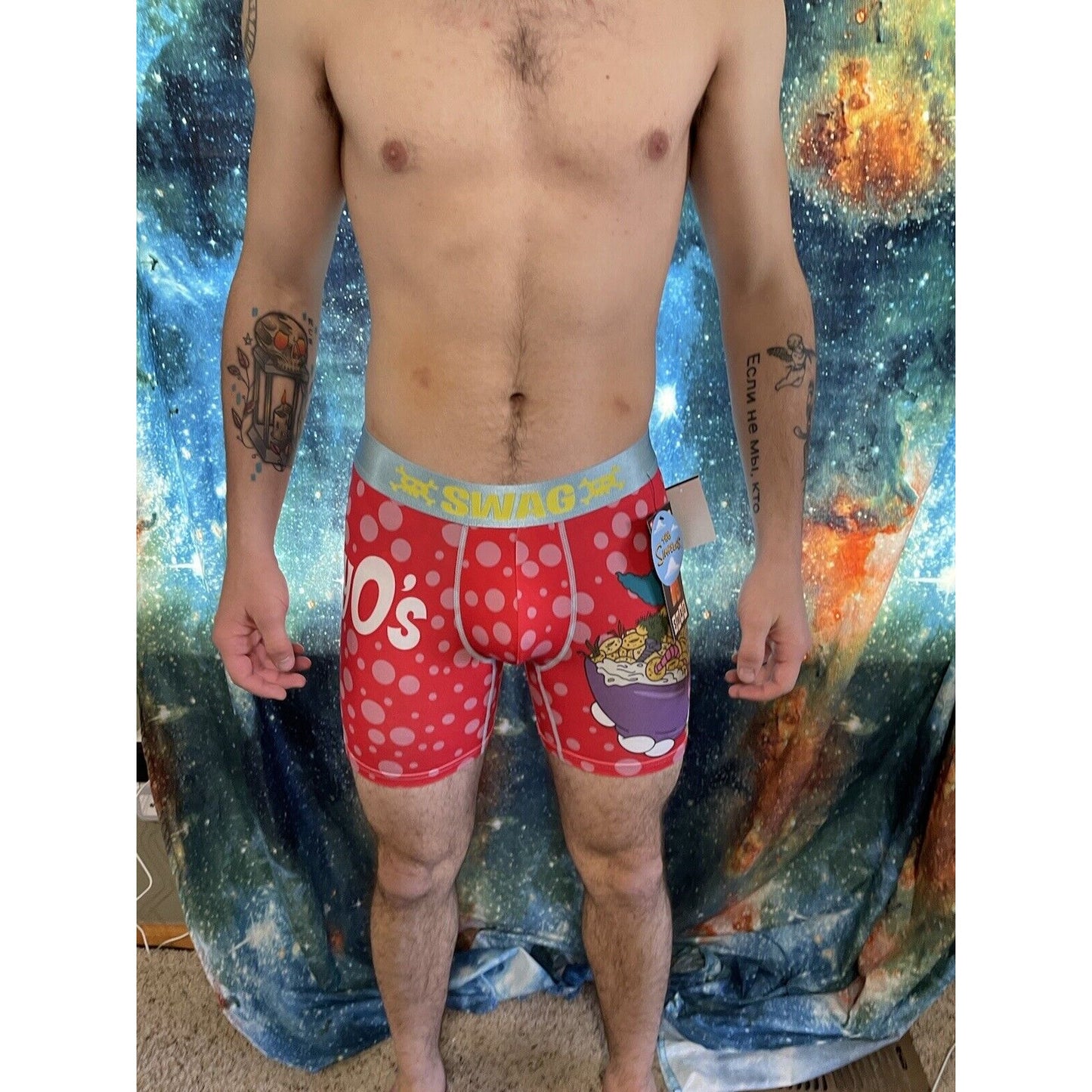 NWT Swag Boxers The Simpsons Krustyos Mens Boxer Briefs M Red New And Unworn