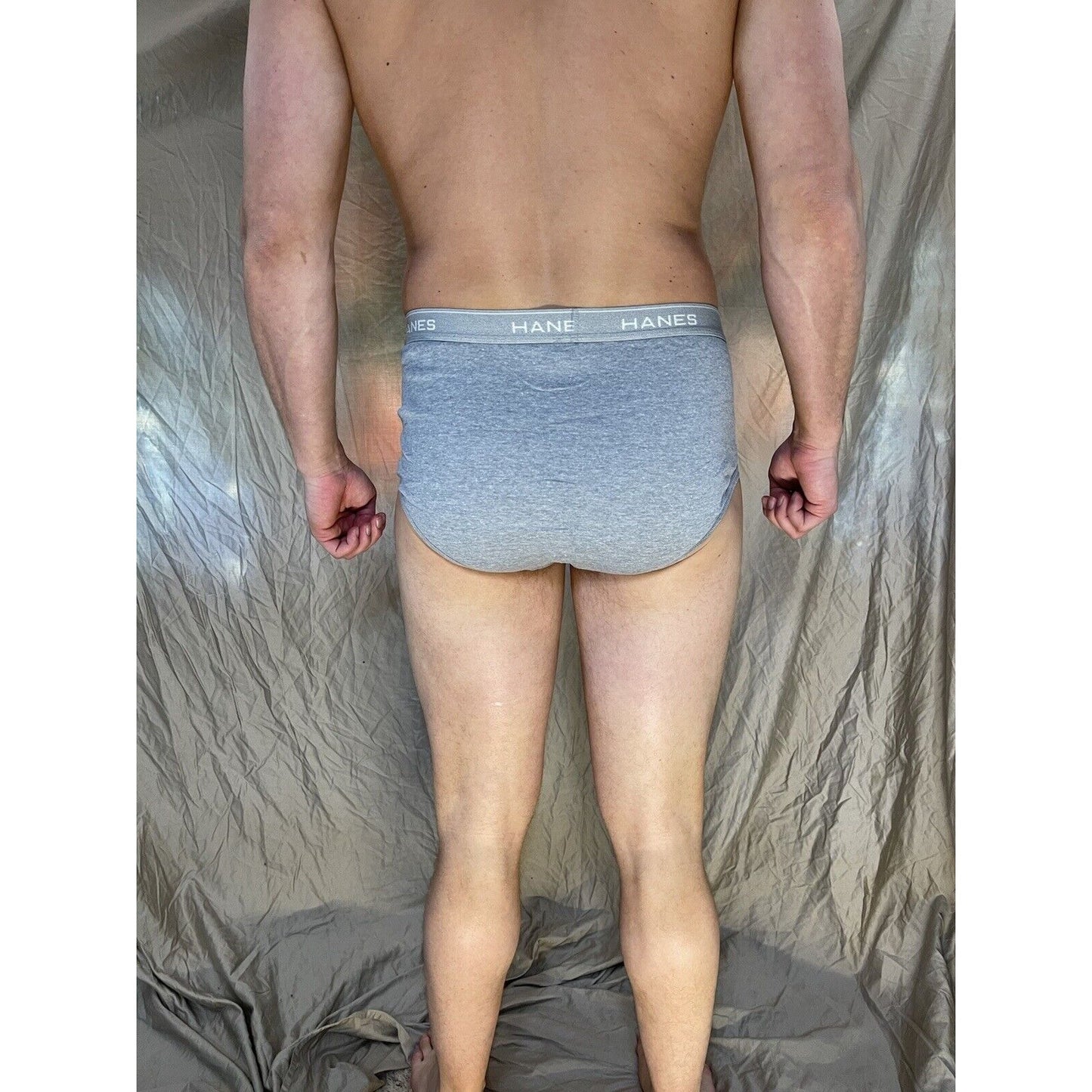 men's hanes Gray briefs large comfort cool