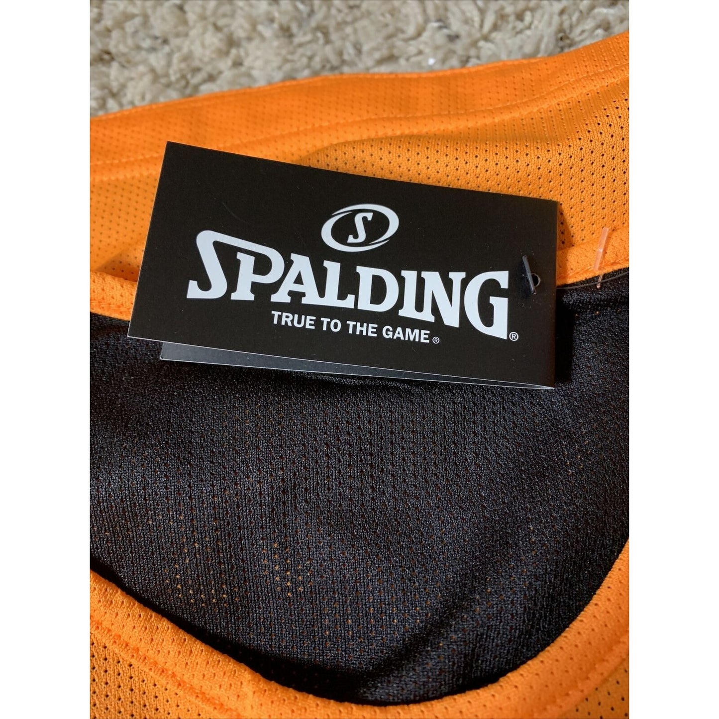 Spalding Black / Orange Basketball Top Mesh Tank Reversible