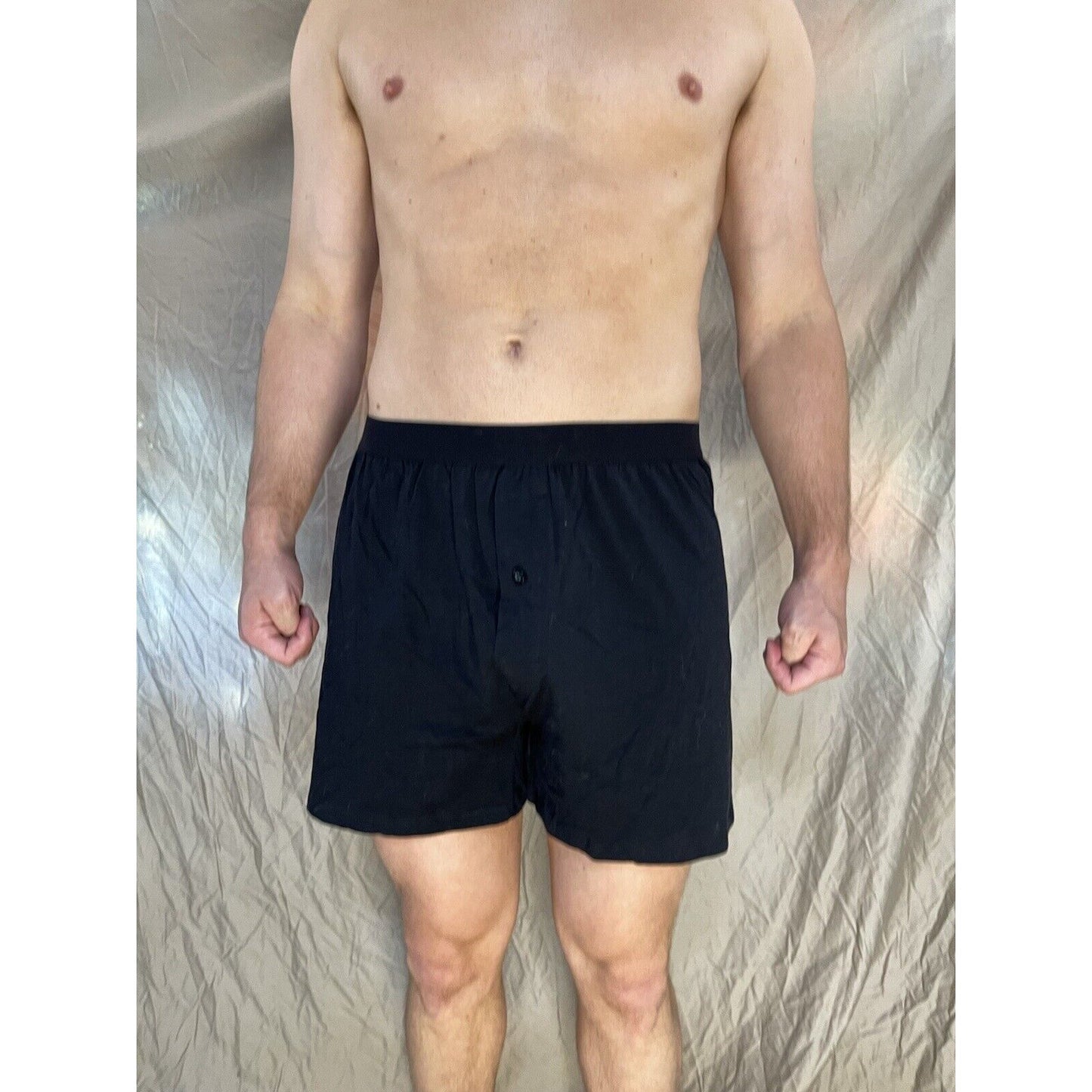men's black innersy cotton blxer shorts knit boxer Medium