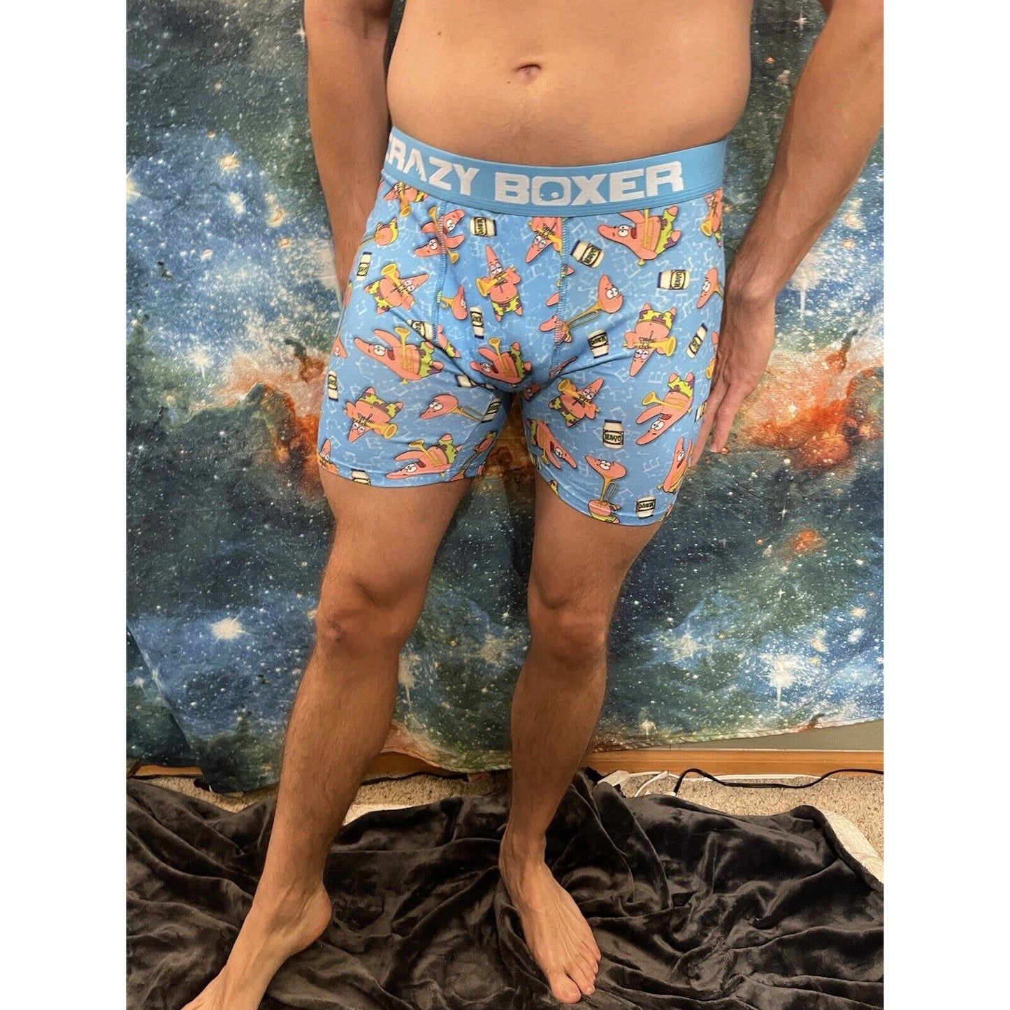 Men’s Crazy Boxer Briefs Spongebob Large Blue new unworn