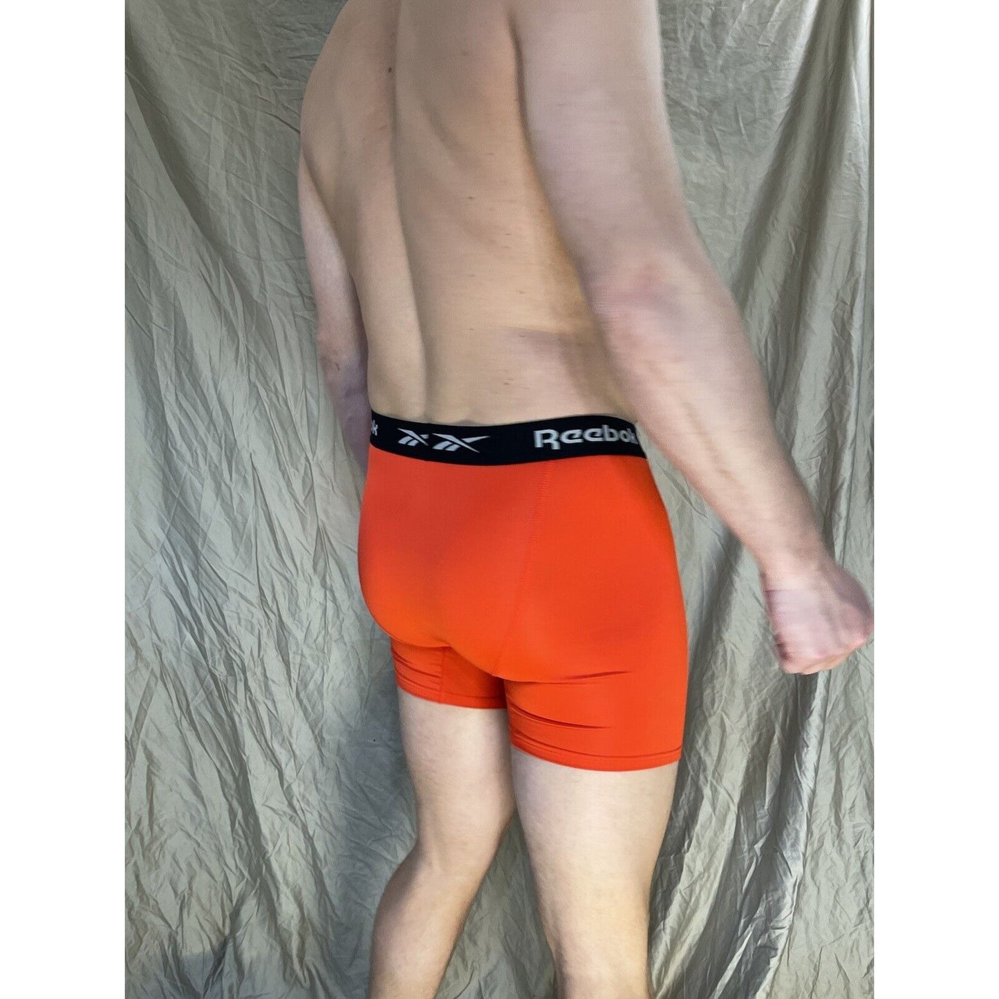 men's reebok Red/orange large compression boxer brief