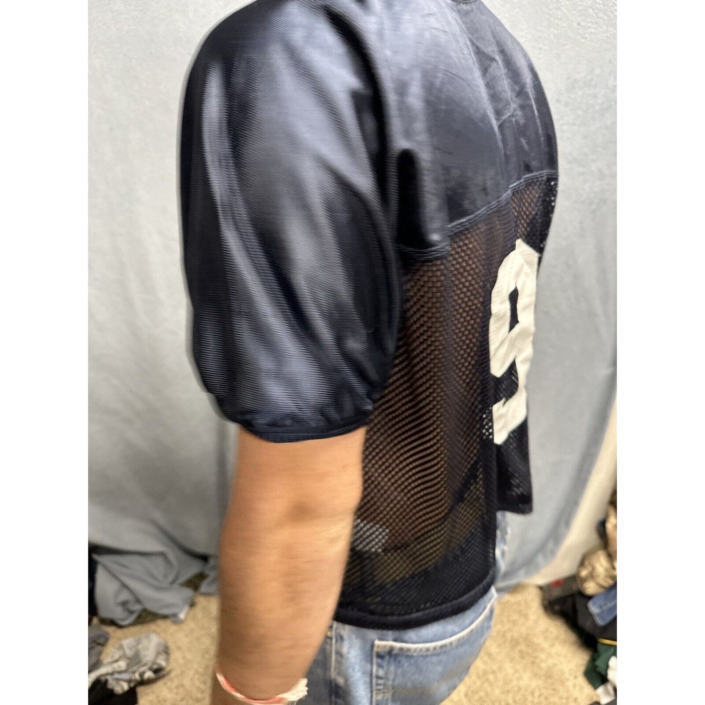 Youth Large/XL Alleson Athletics Navy Blue Football Jersey