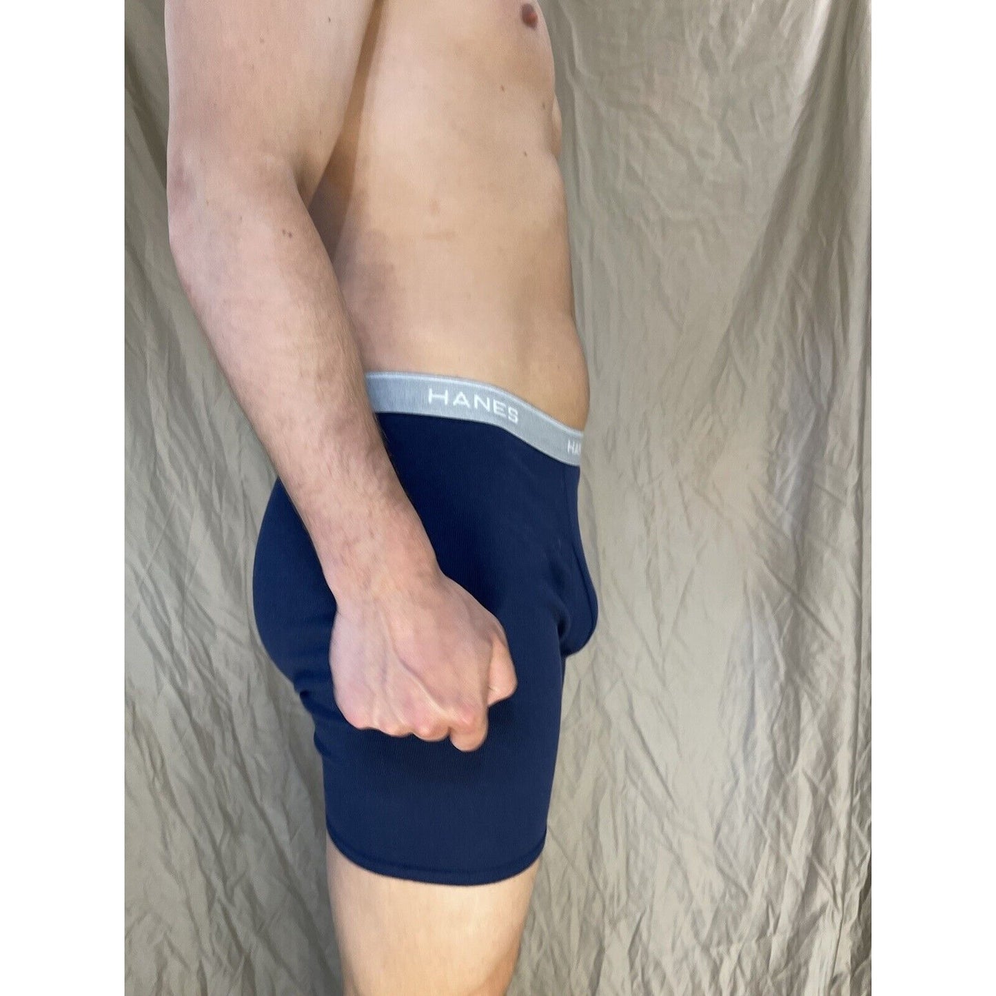 men's Medium hanes Dark blue boxer brief Comfort Flex