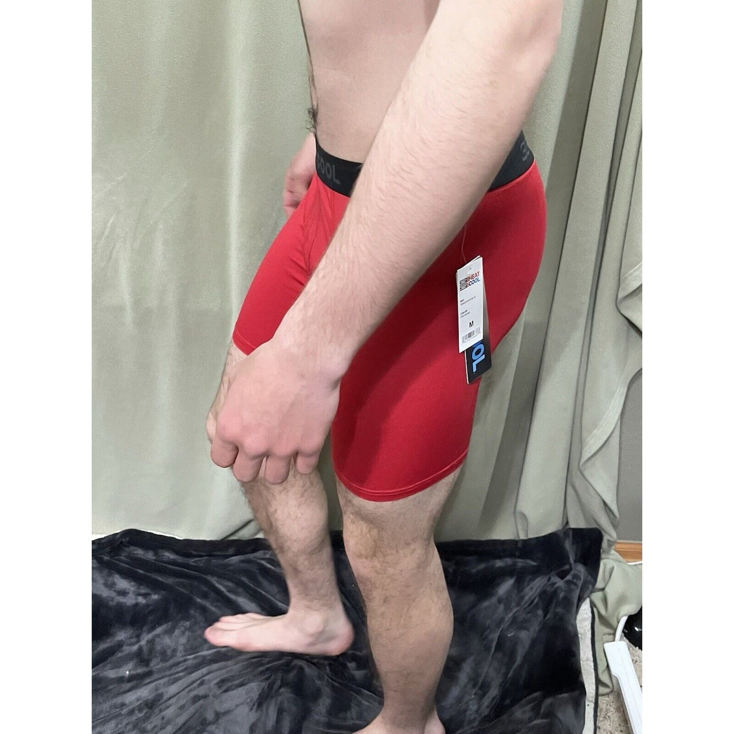 32 Degrees Cool Size Red Medium Mens Boxer Briefs 12% Spandex