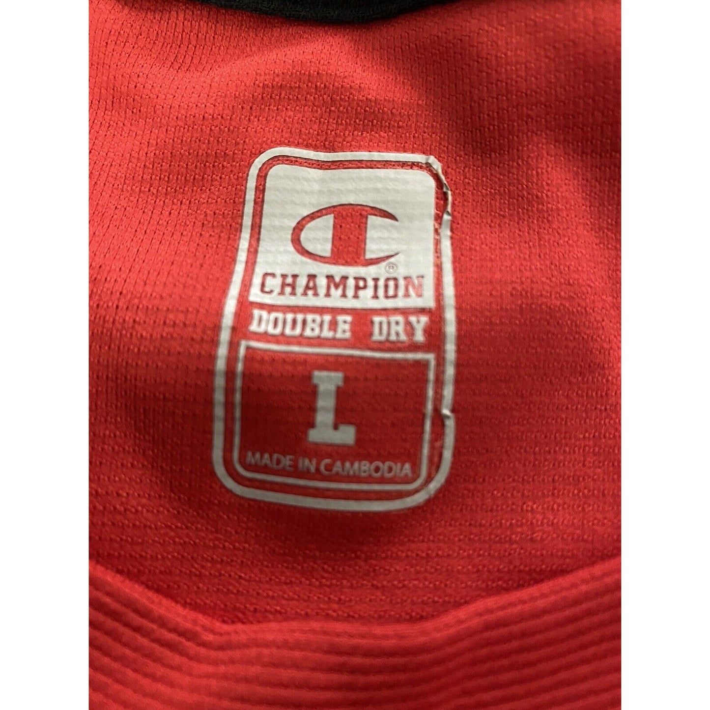 NWT! Champion Double-Dry Elevation Odor Resistant Red Men’s Large Polyester Tee