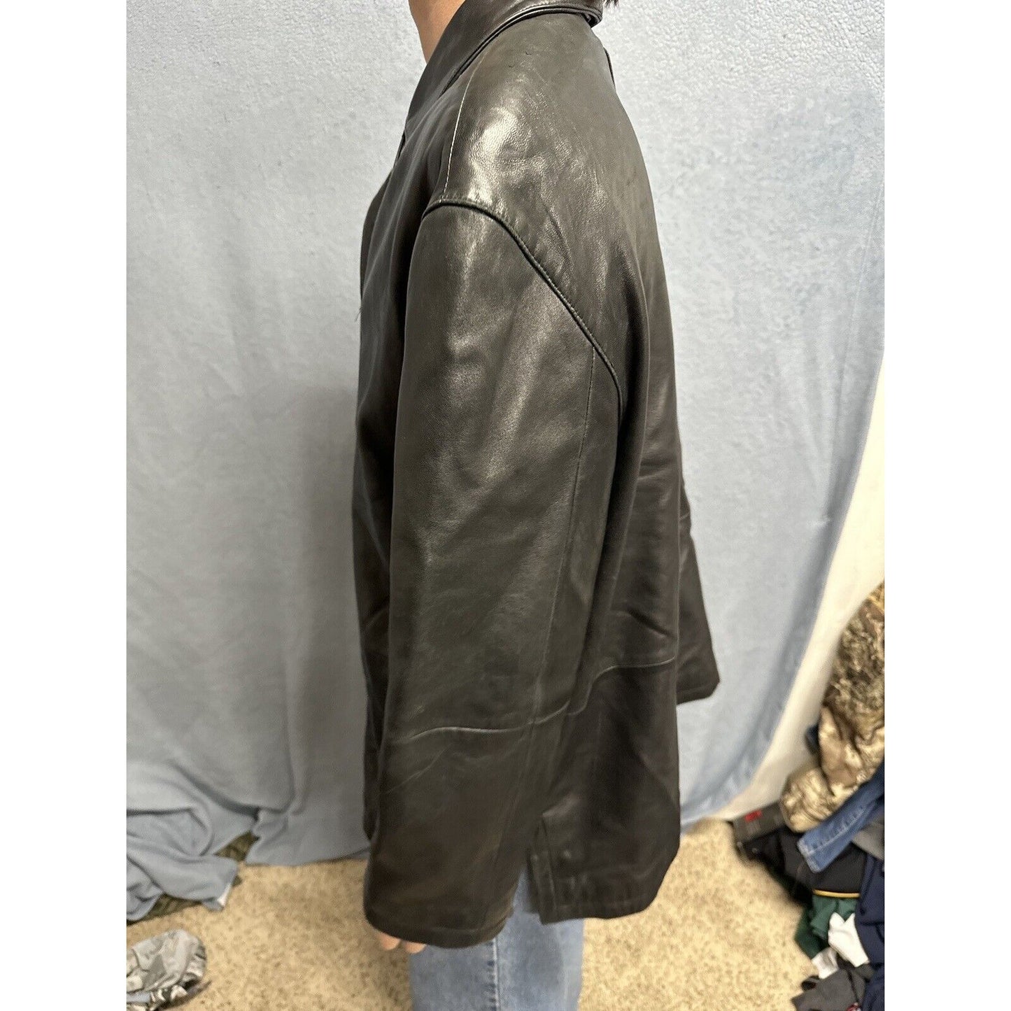 Men’s Tibor Leathers XL Leather Jacket Black Jacket Only