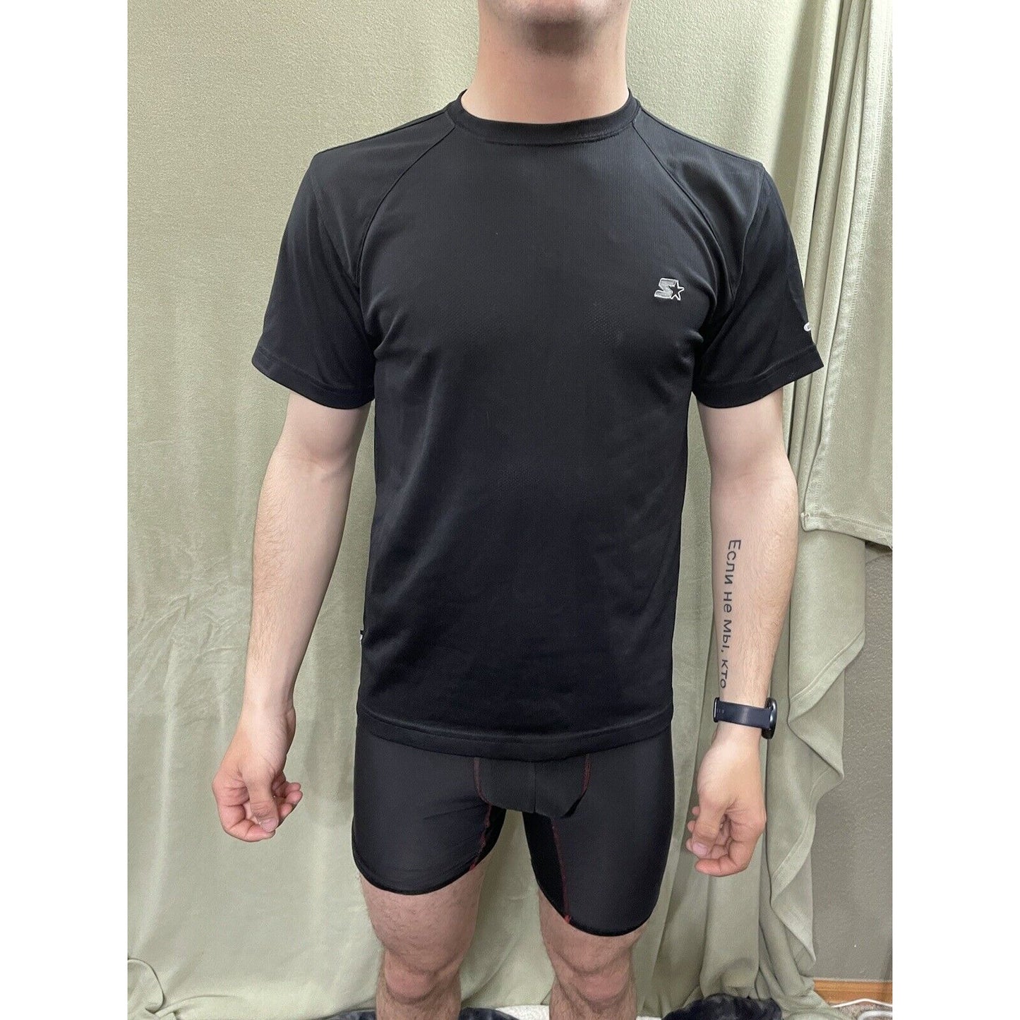 Starter Core Short Sleeve Shirt Dri-Star Black Men’s Size Small