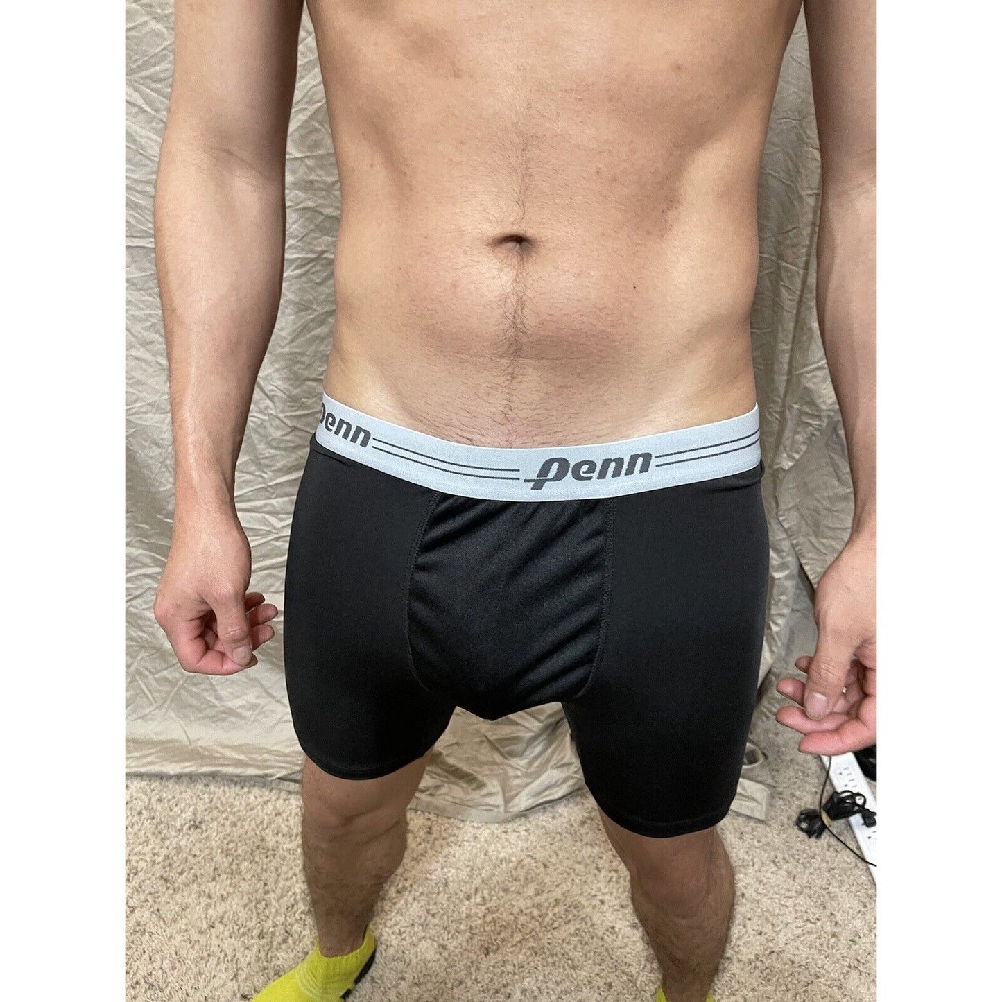men's black penn medium compression boxer shorts
