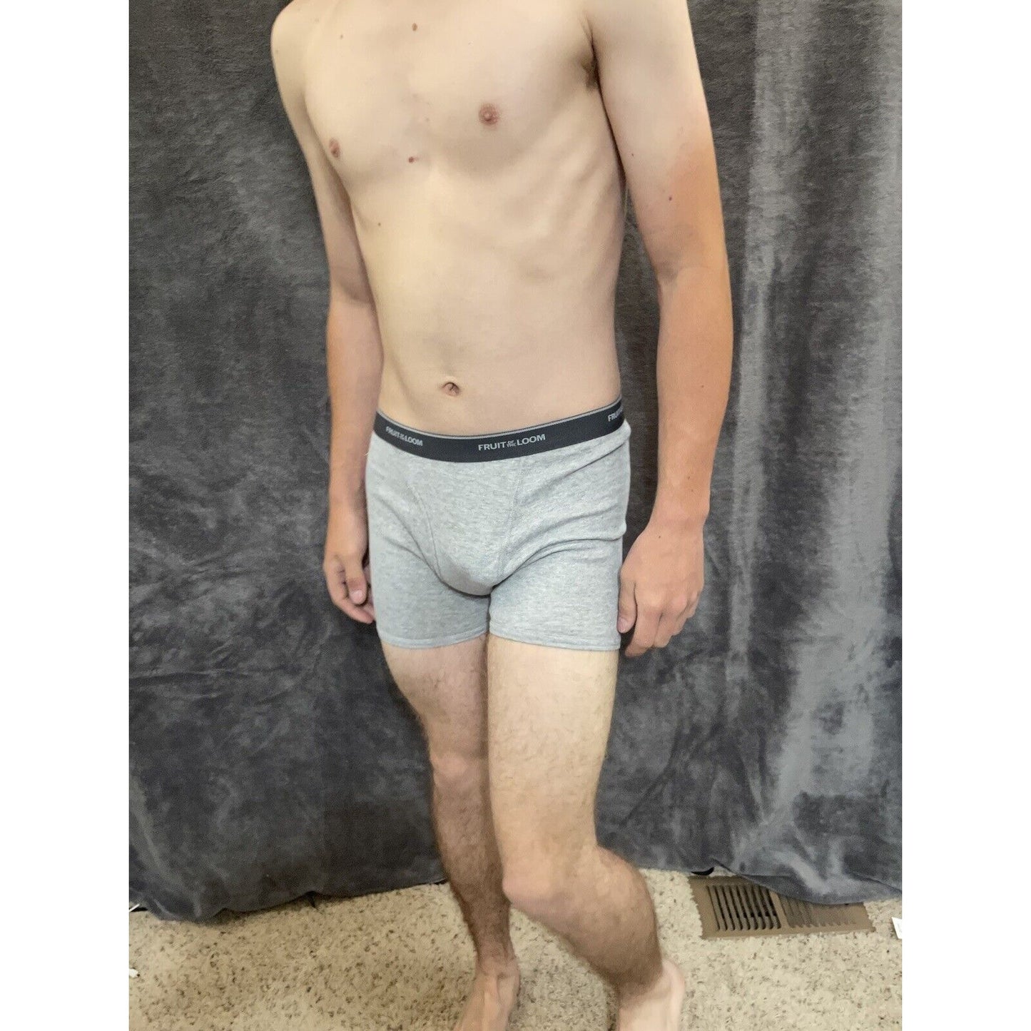 boy's gray fruit of the loom boxer briefs Large