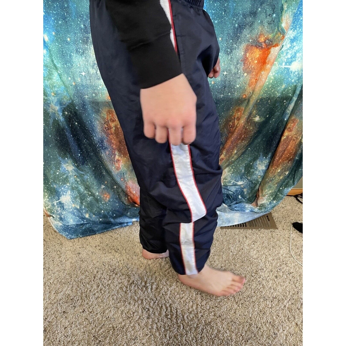 Men’s Small National Guard track pants dark blue recruiter