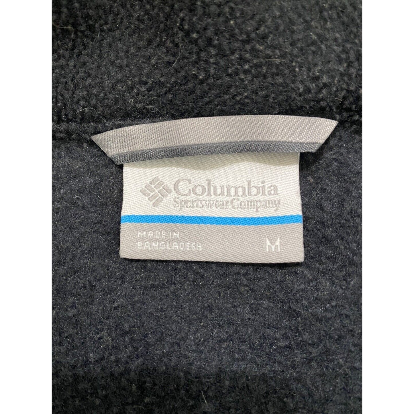COLUMBIA Men’s Medium Black Full-zip Fleece Jacket