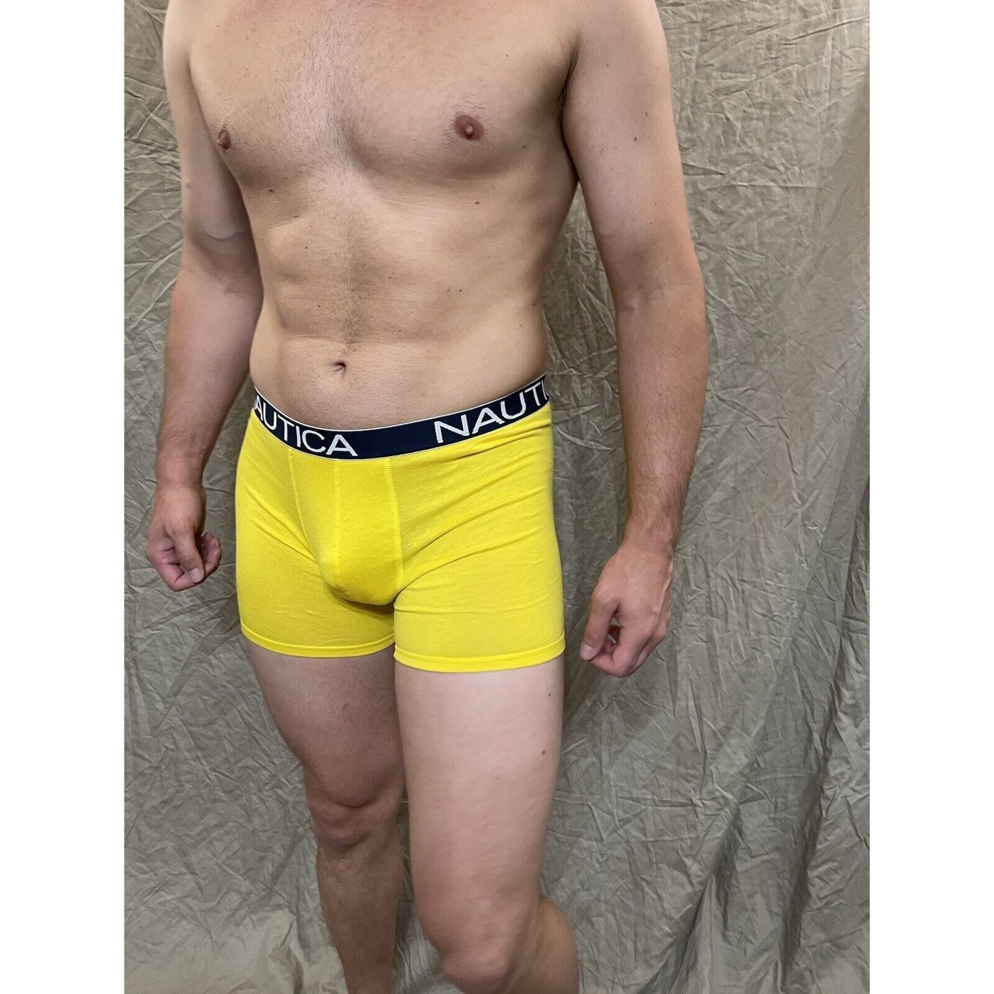 men's nautica 5% spandex boxer brief yellow Extra large
