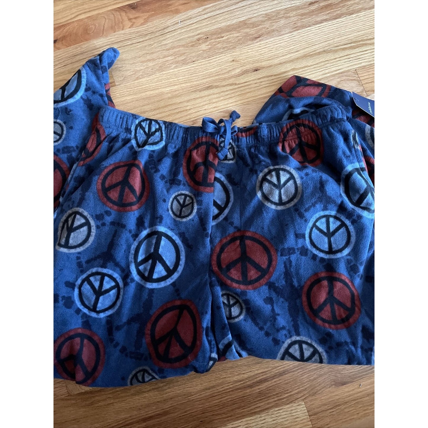 Croft and Borrow Men's Peace Symbol flannel lounge pants pajamas XL