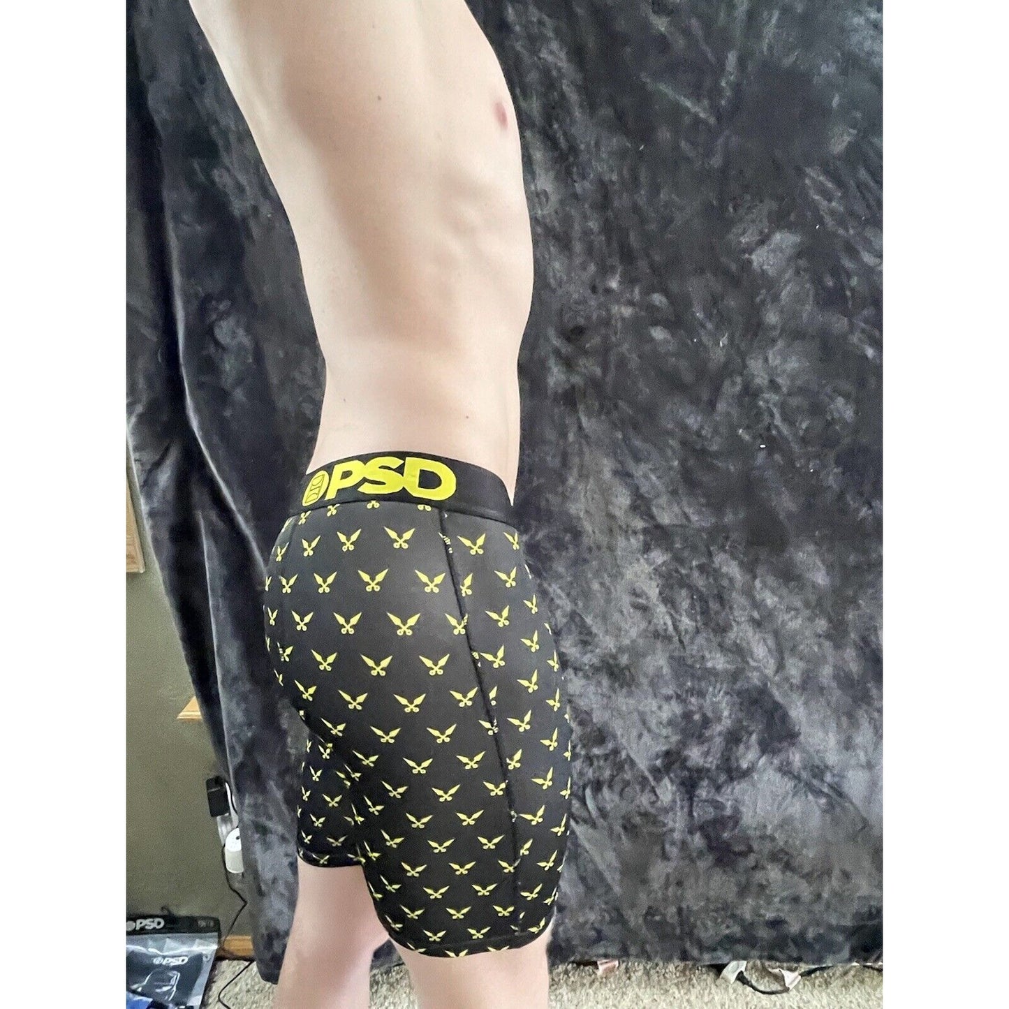 Men’s PSD Black and Yellow Ninja Boxer Briefs Extra Large XL