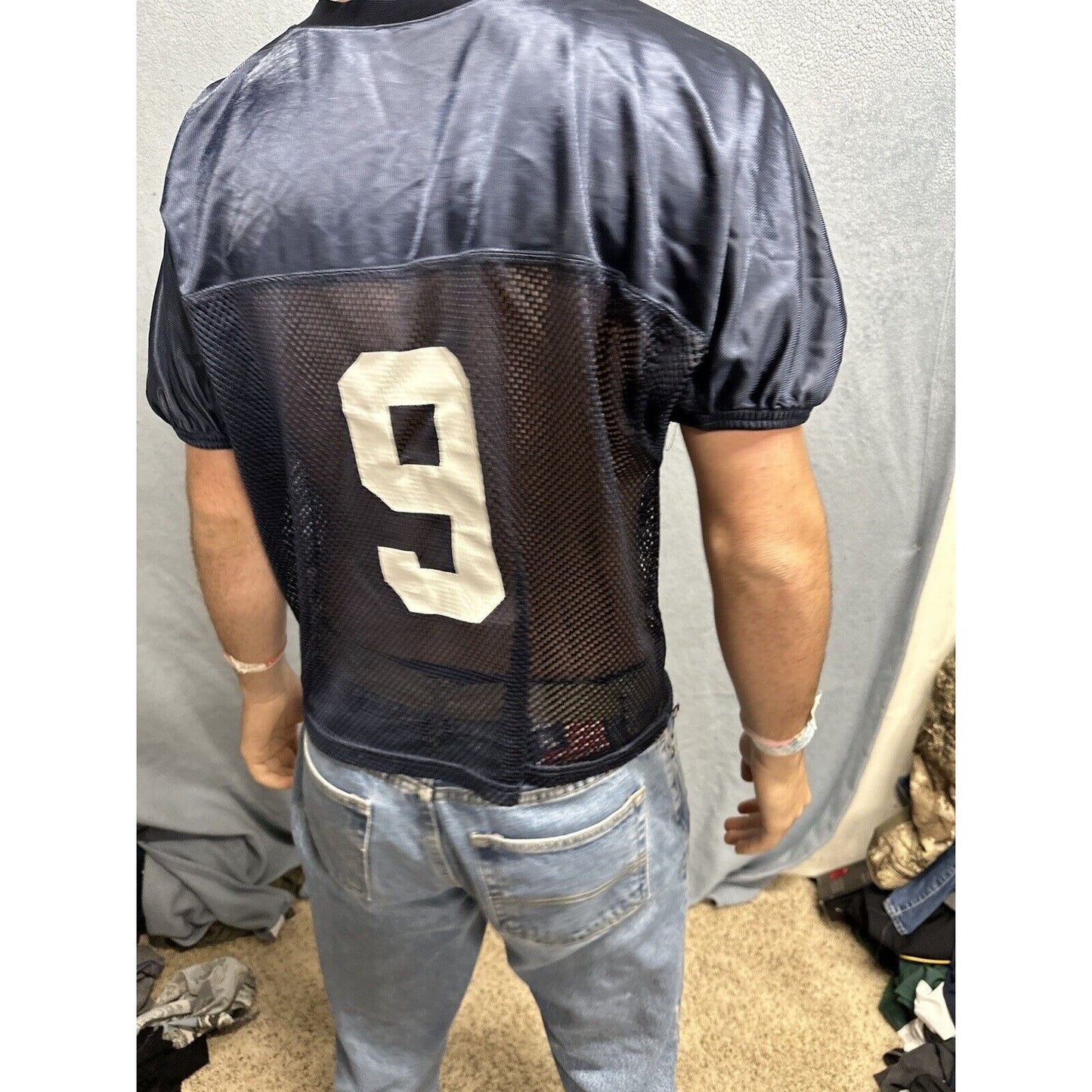 Youth Large/XL Alleson Athletics Navy Blue Football Jersey