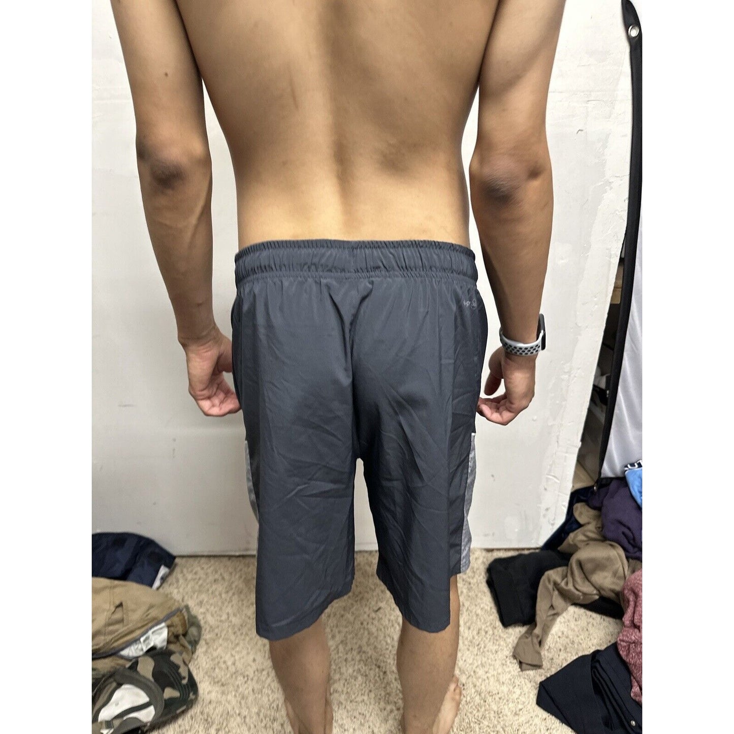 Men’s Gray Russell Small Athletic Shorts With Pockets