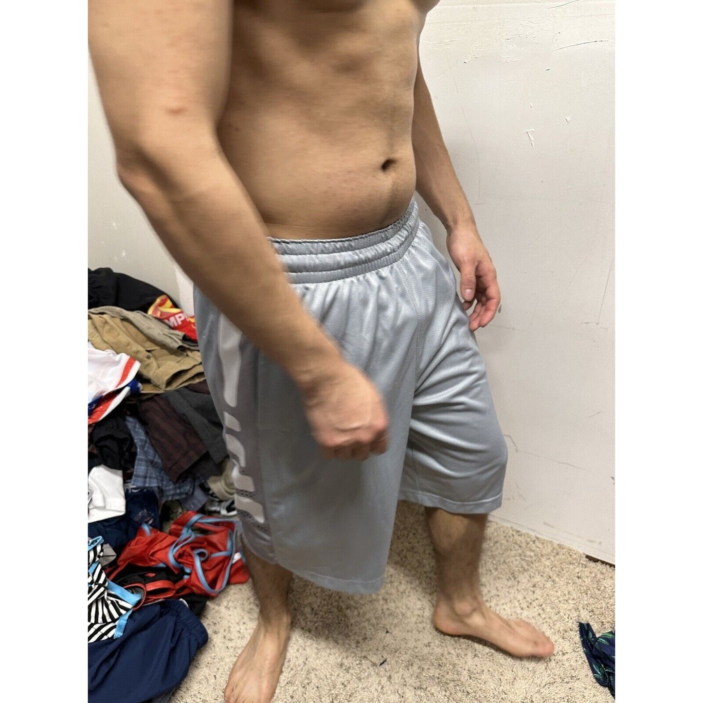 Men’s Gray Dri Fit Nike Medium Athletic Shorts With Pockets